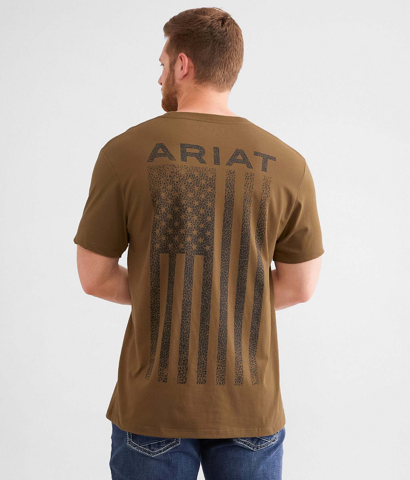 Ariat Leather Proud T-Shirt - Men's T-Shirts in Teak