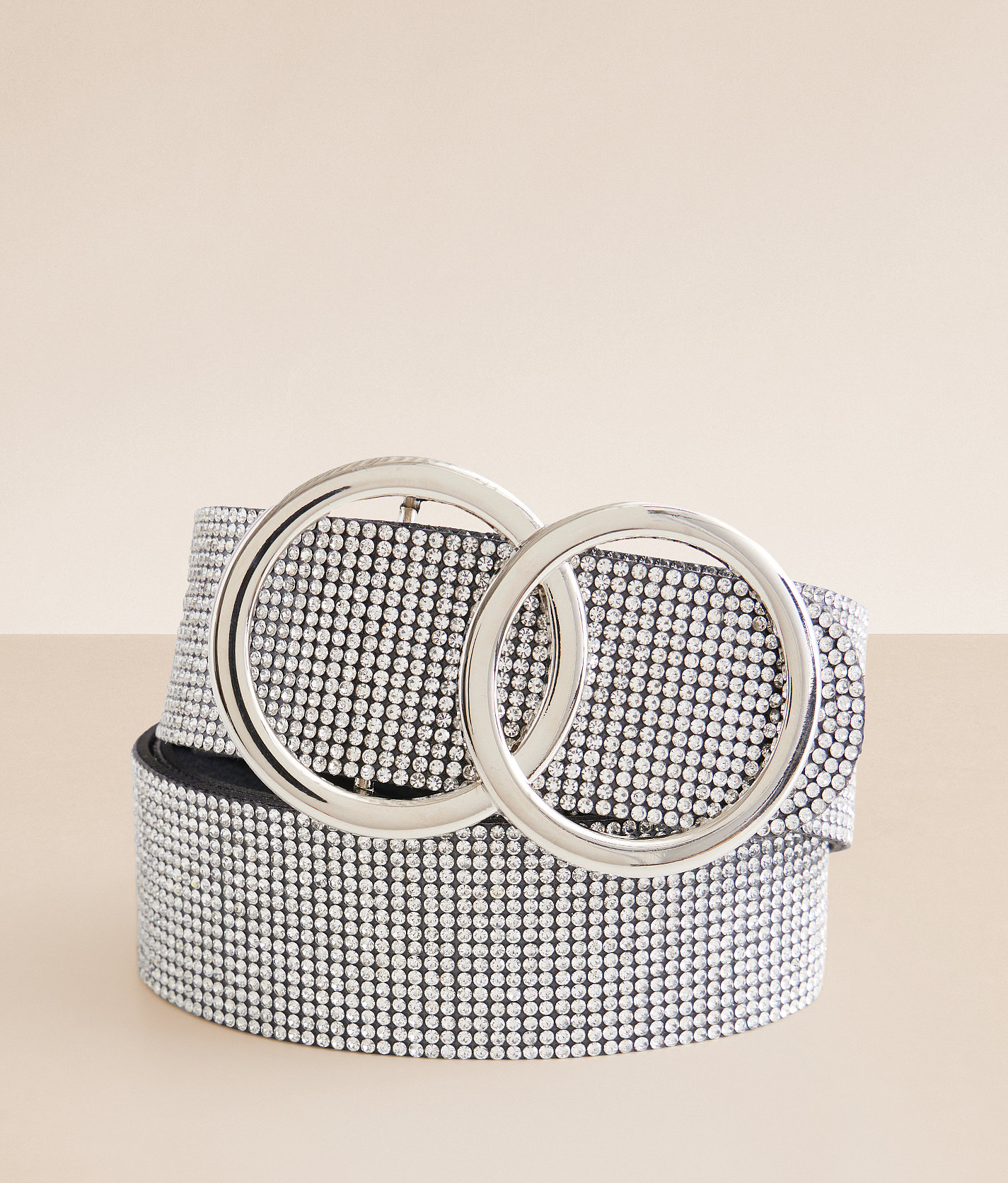 BKE Glitz Double Circle Belt - Women's Belts in Silver