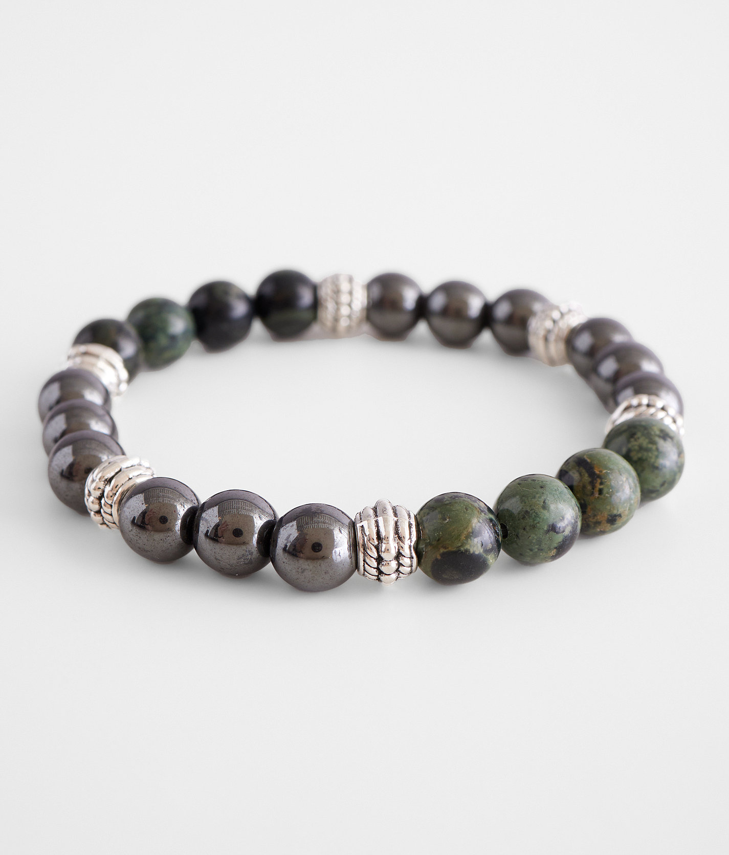 BKE Marble & Metal Bracelet - Men's Jewelry in Black
