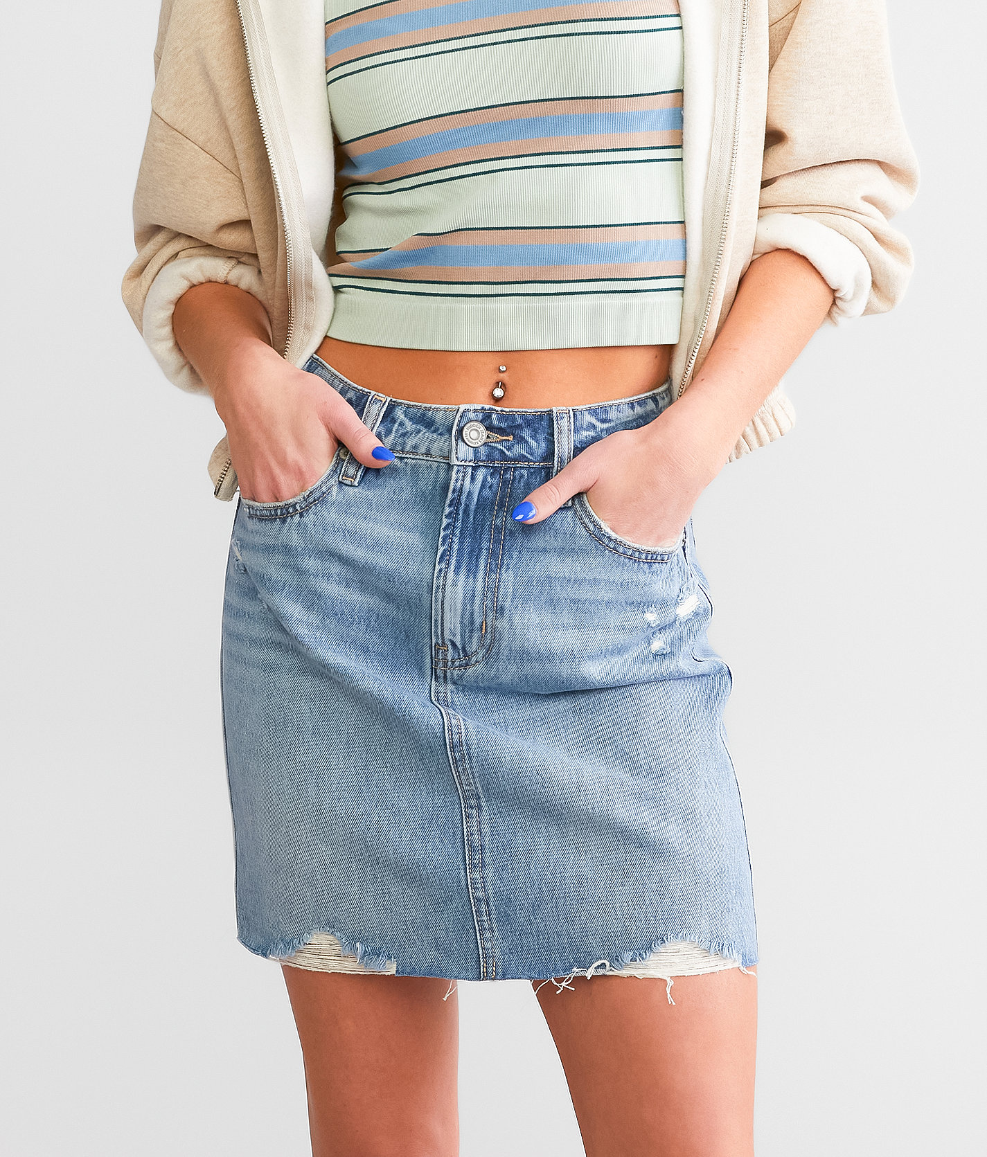 HIDDEN Peyton Denim Skirt - Women's Skirts in Medium