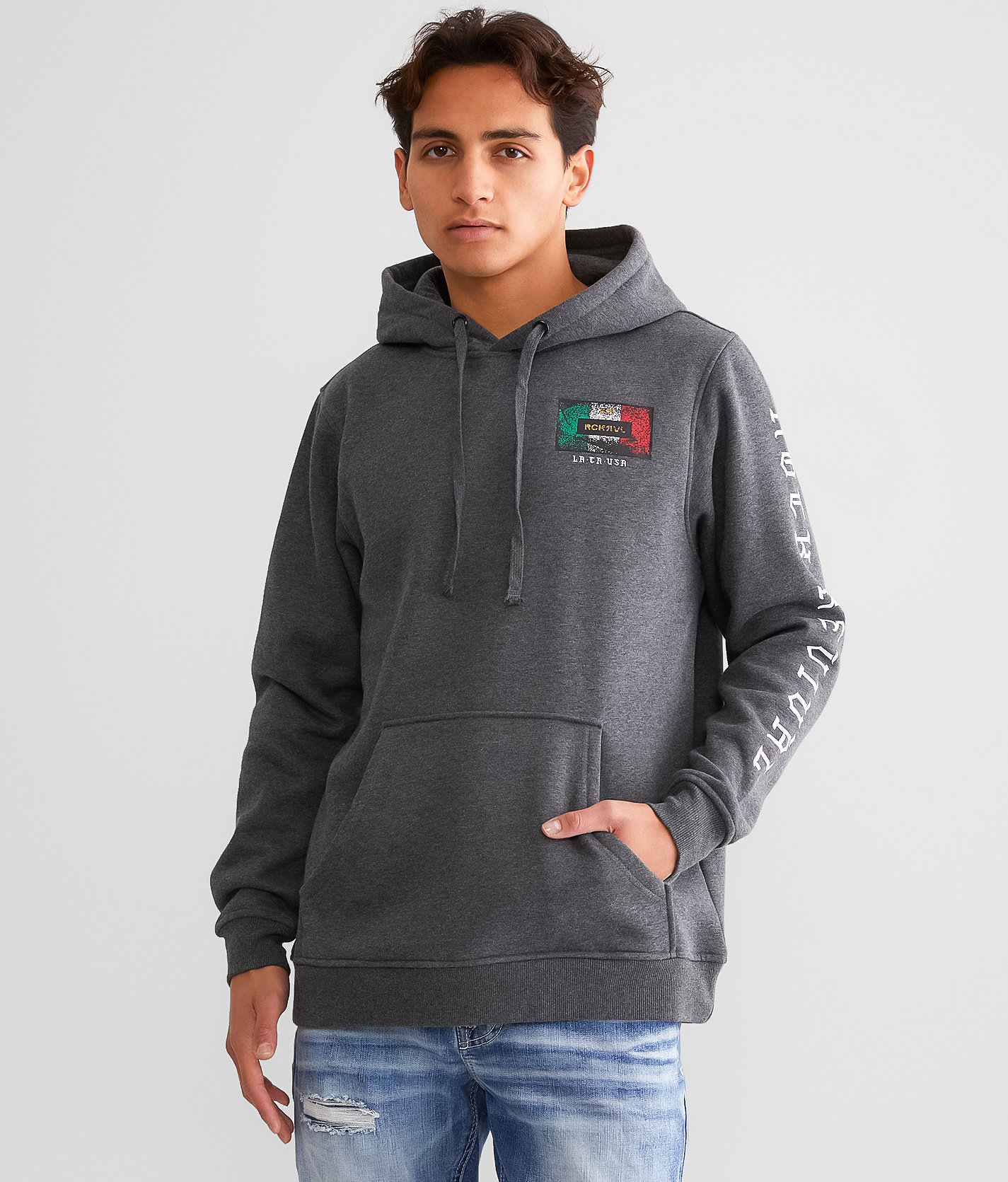 Rock Revival Chalet Hooded Sweatshirt - Men's Sweatshirts in Charcoal