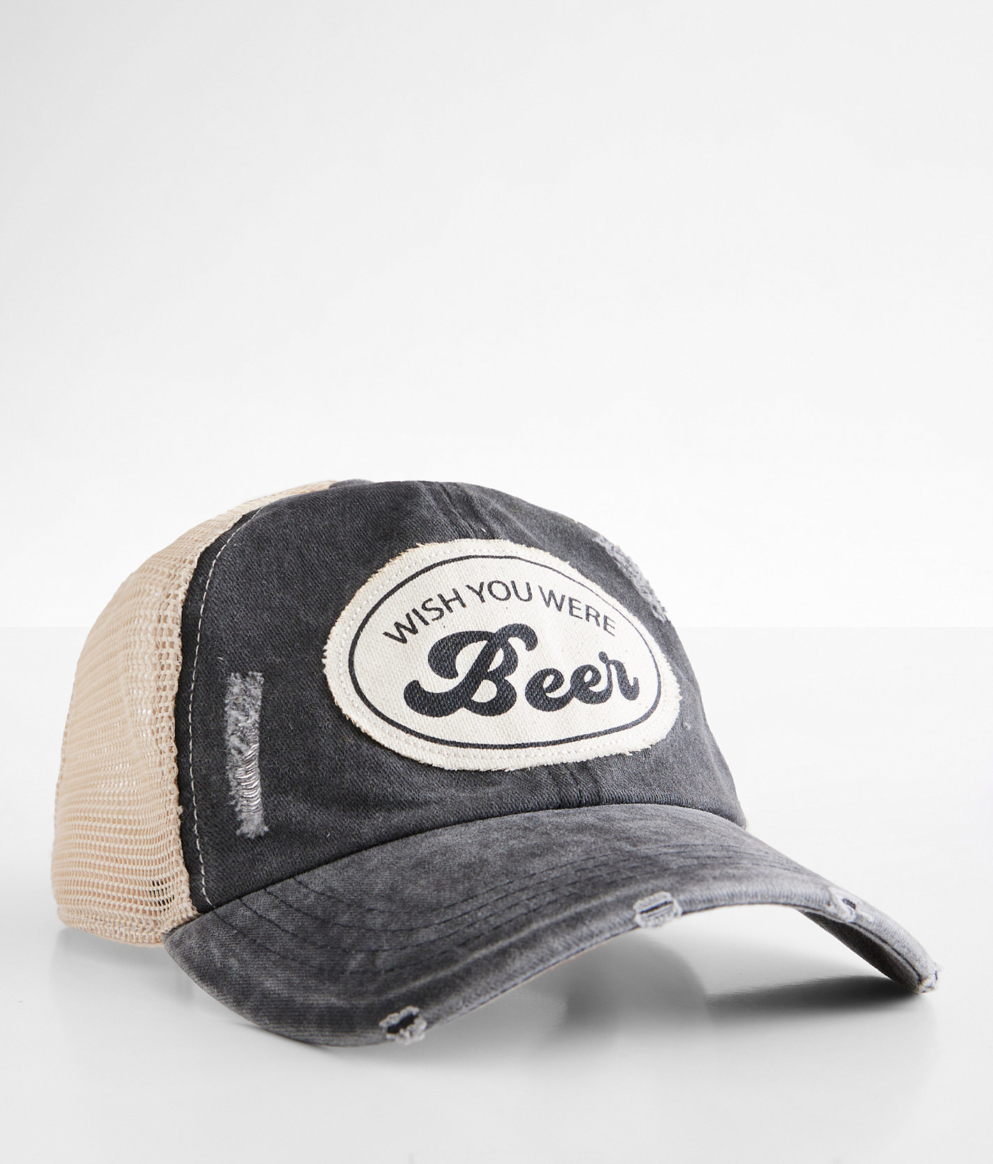David & Young Wish You Were Beer Baseball Hat - Women's Hats in Charcoal