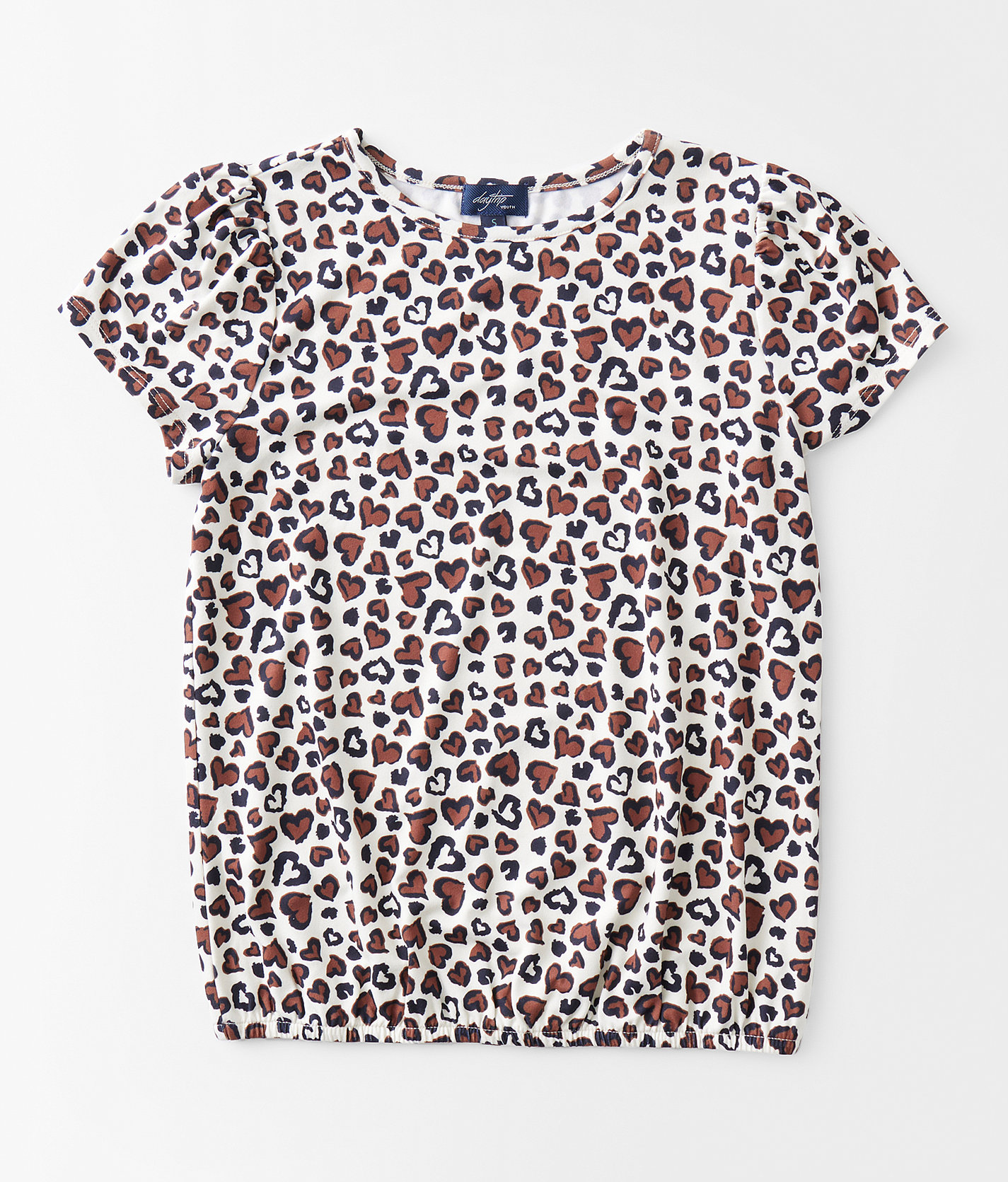 Girls - Daytrip Cheetah Print Heart Top - Girl's Shirts & Blouses in Brown Black
