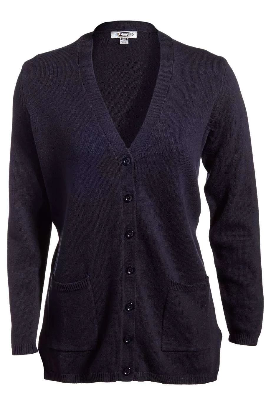 Edwards 119 Ladies' V-Neck Long Cardigan Sweater
