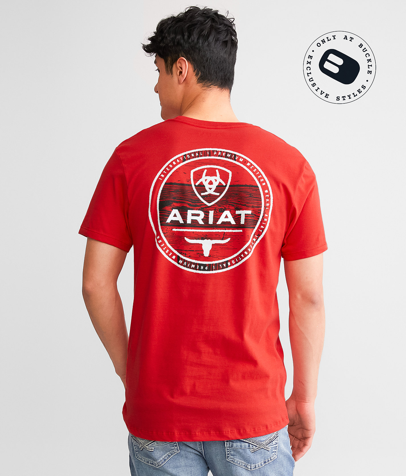 Ariat Crossroads Circle T-Shirt - Men's T-Shirts in Mars Red