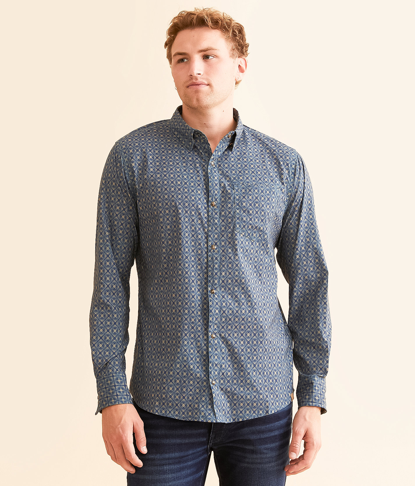 Gentry County Southwest Standard Performance Shirt - Men's Shirts in Navy Tobacco