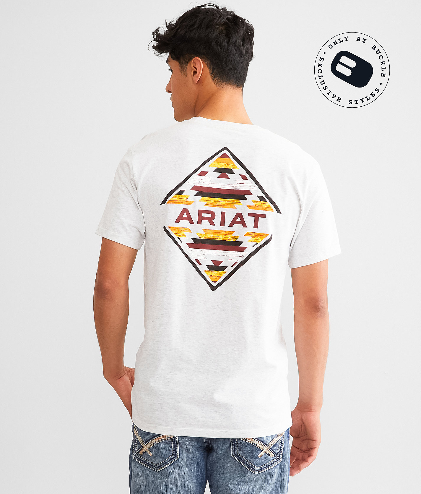 Ariat Folk Diamond T-Shirt - Men's T-Shirts in Ash