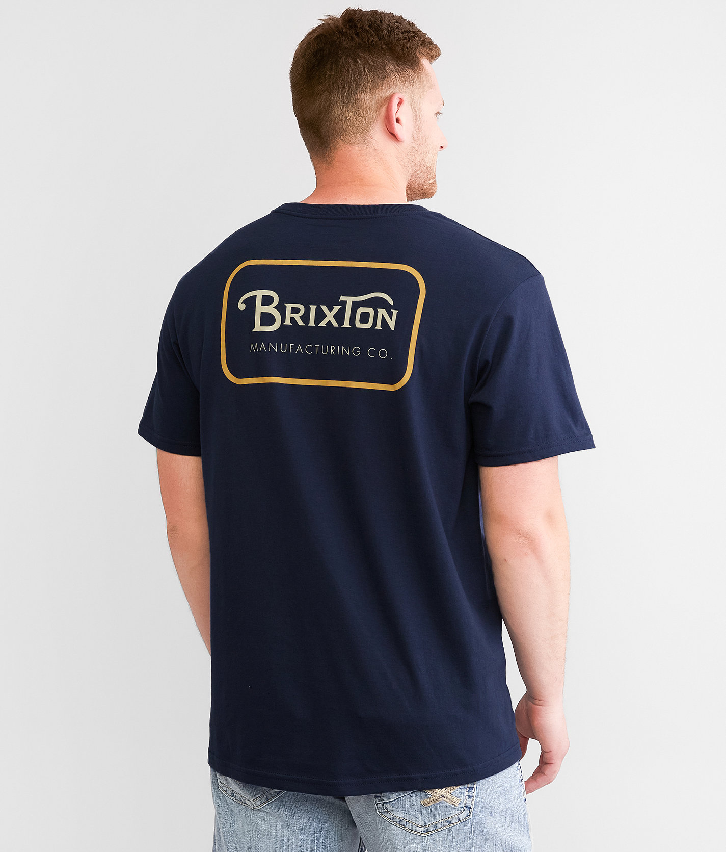 Brixton Grade T-Shirt - Men's T-Shirts in Washed Navy