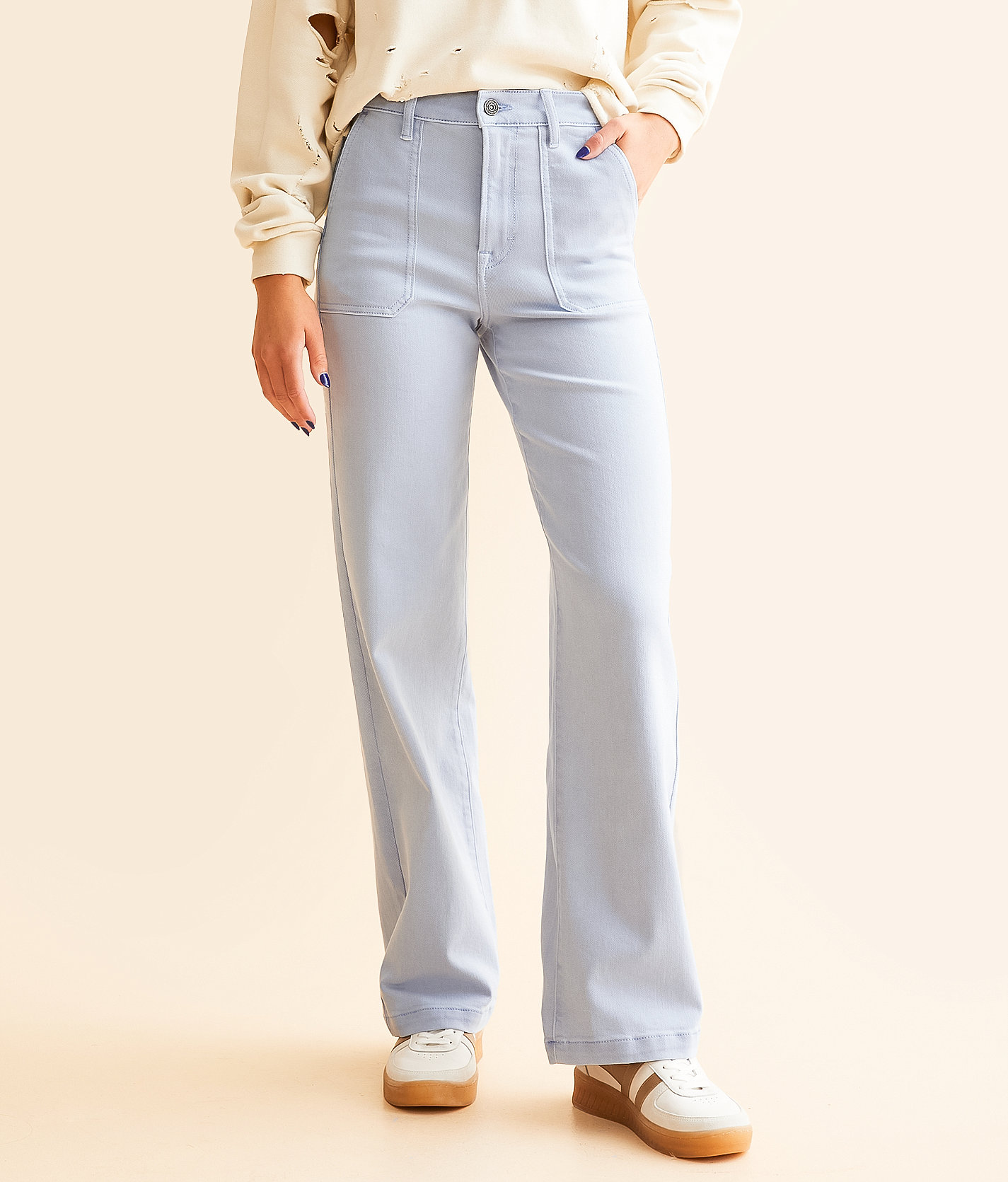 HIDDEN Logan Dad Jean - Women's Jeans in Vapor Blue