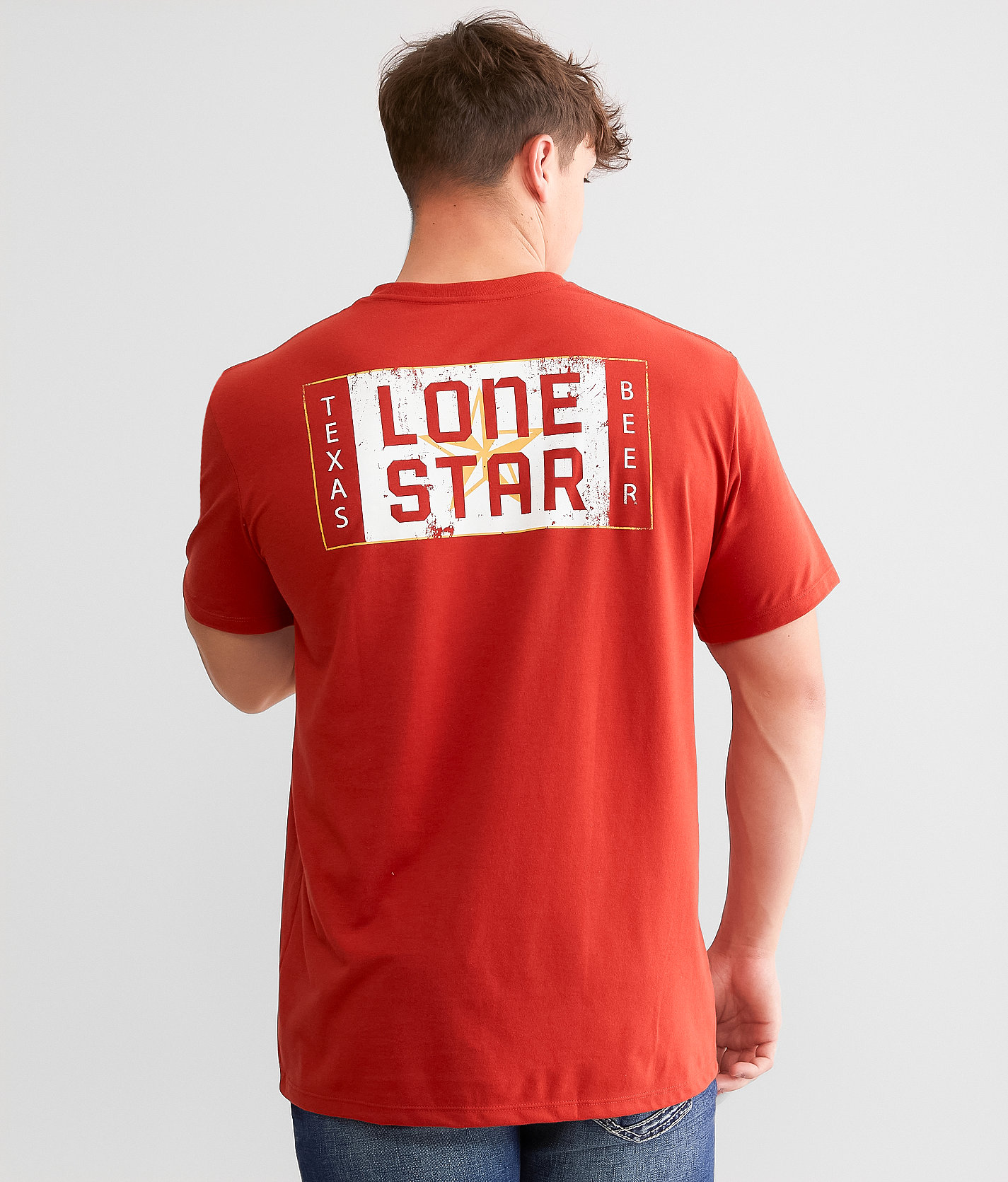 Hooey Lone Star T-Shirt - Men's T-Shirts in Crimson