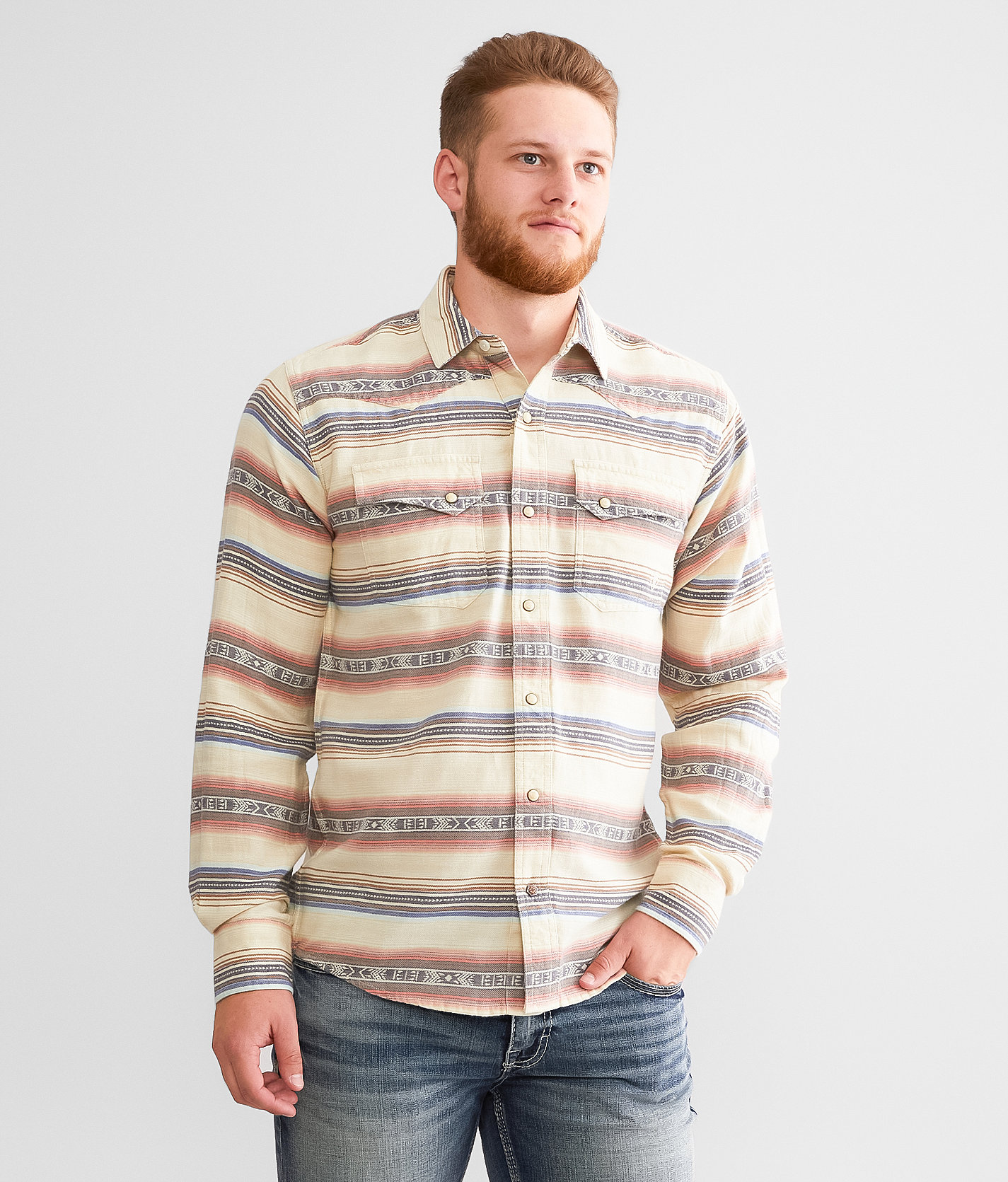 Ariat Huxley Retro Shirt - Men's Shirts in White Asparagus