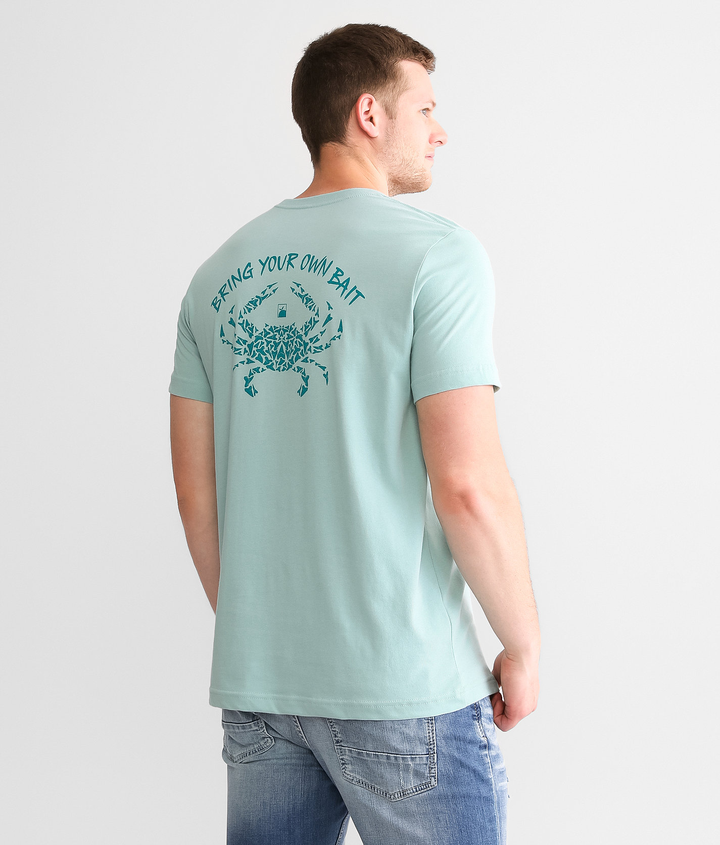 Flomotion BYOB Toothy Crab T-Shirt - Men's T-Shirts in Dusty Blue