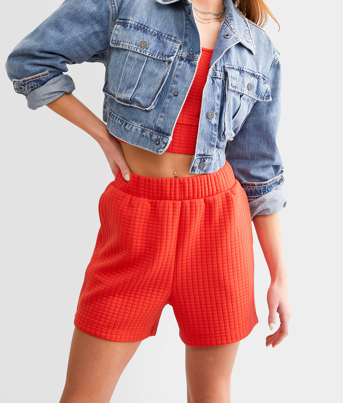Gilded Intent Quilted Stitch Shorts - Women's Shorts in Grenadine