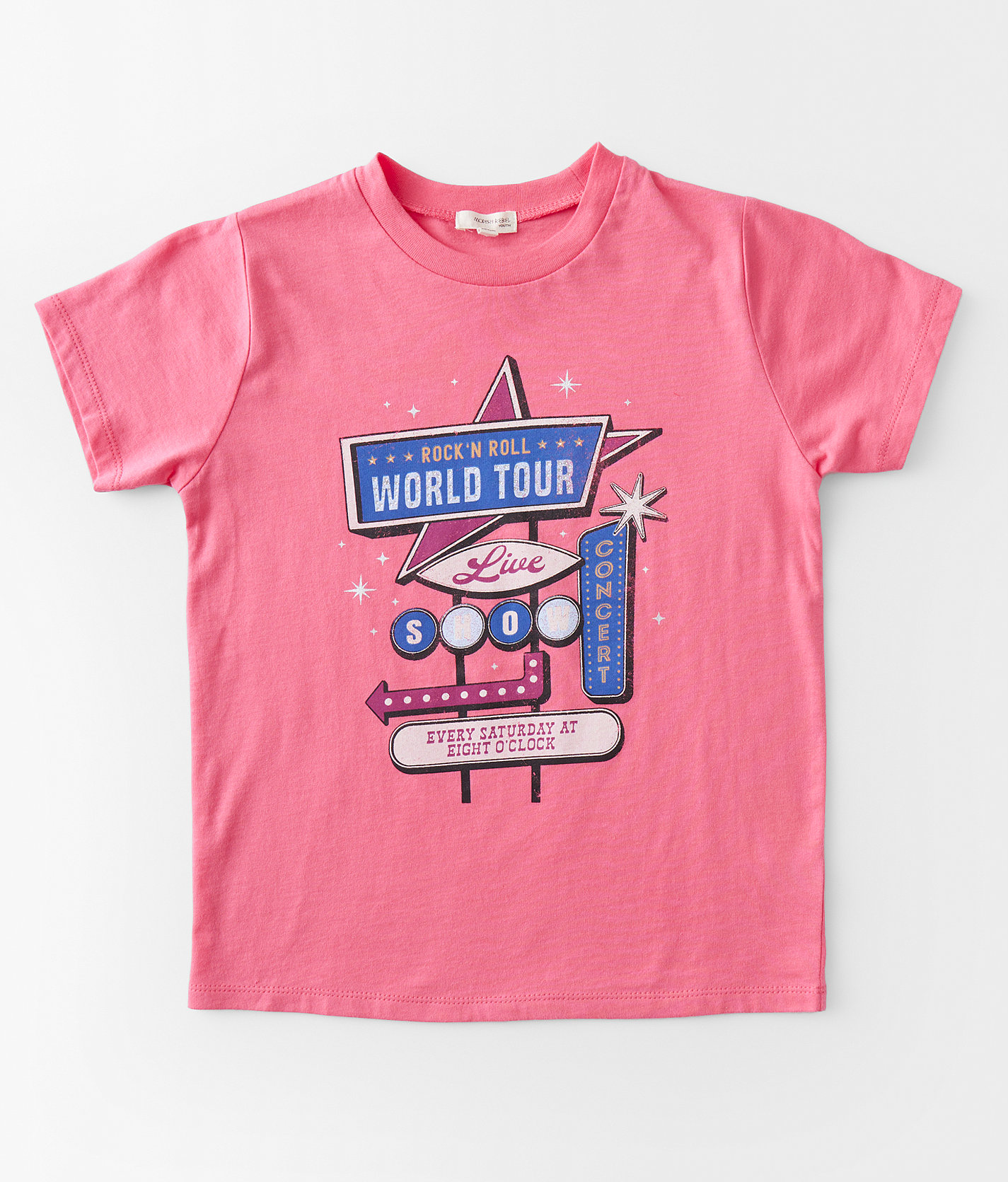 Girls - Modish Rebel World Tour Signs T-Shirt - Girl's T-Shirts in Pink Lemonade