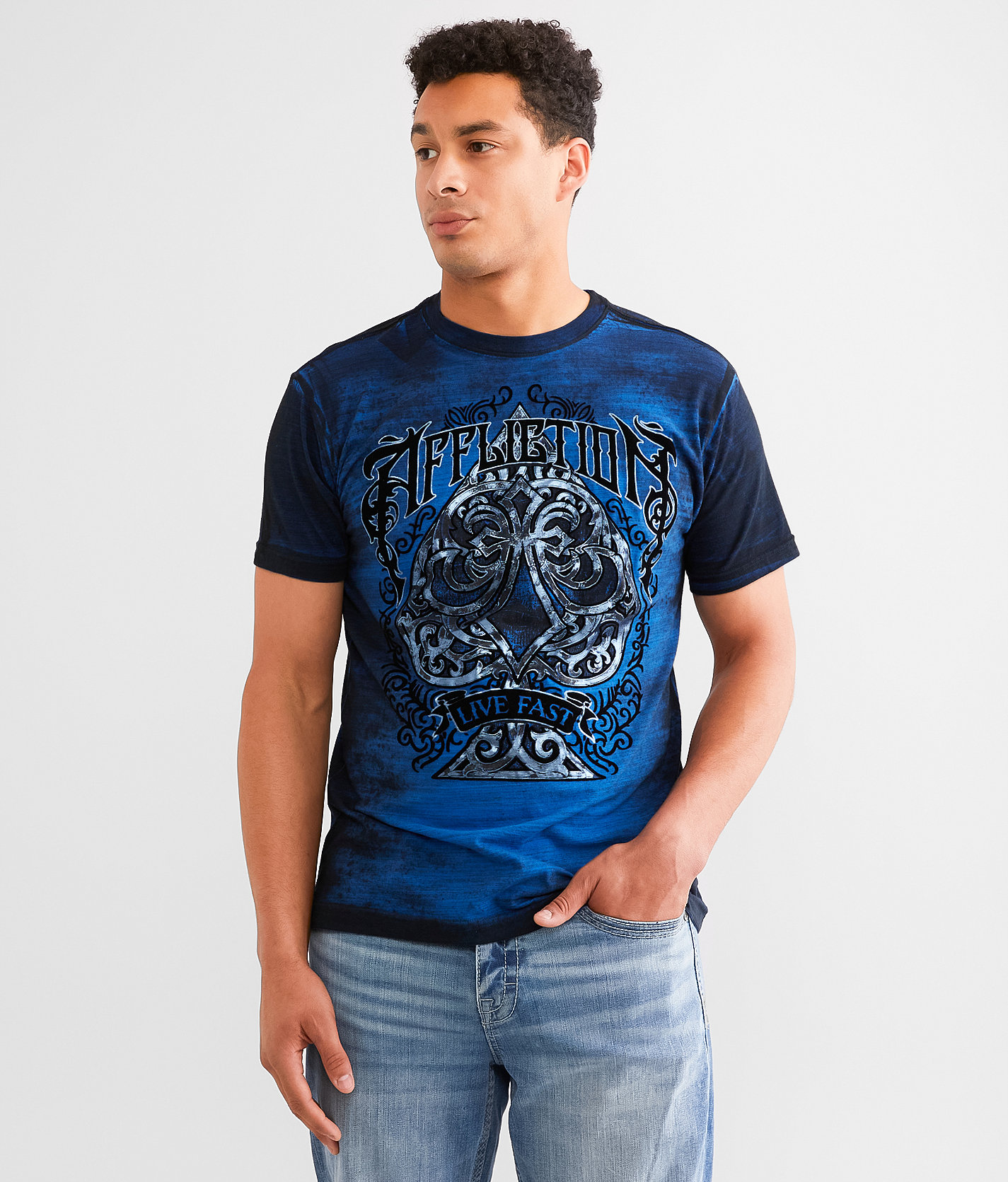 Affliction Paramount T-Shirt - Men's T-Shirts in Sapphire Blue