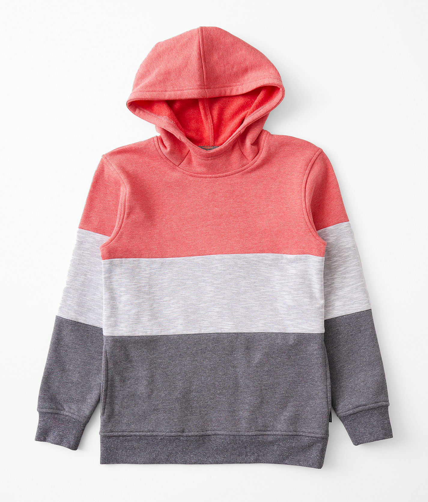 Boys - Departwest Color Block Hooded Sweatshirt - Boy's Sweatshirts in Red Black