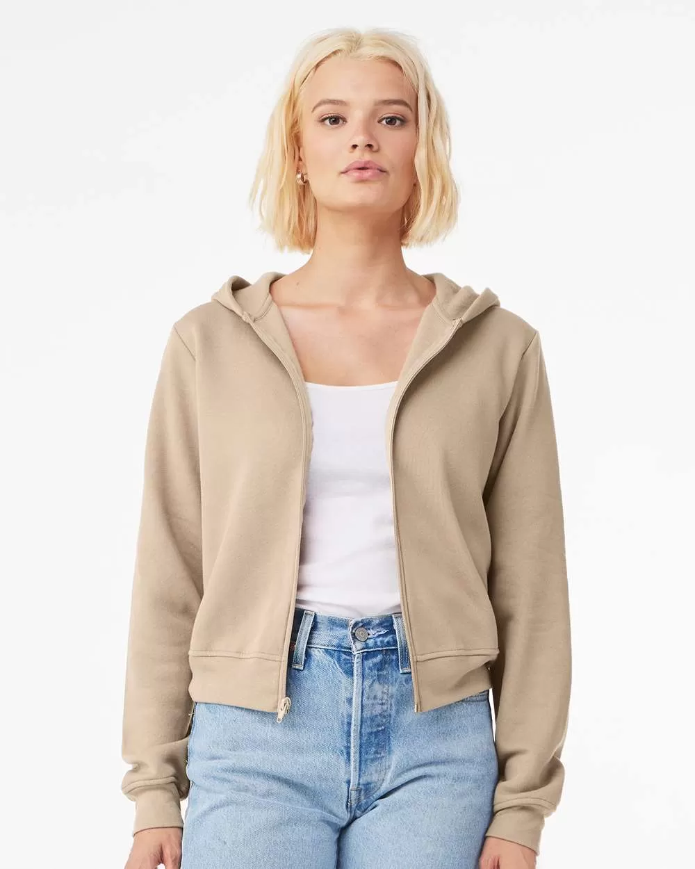 Bella + Canvas 7539 Ladies' Sponge Fleece Full-Zip Hooded Sweatshirt