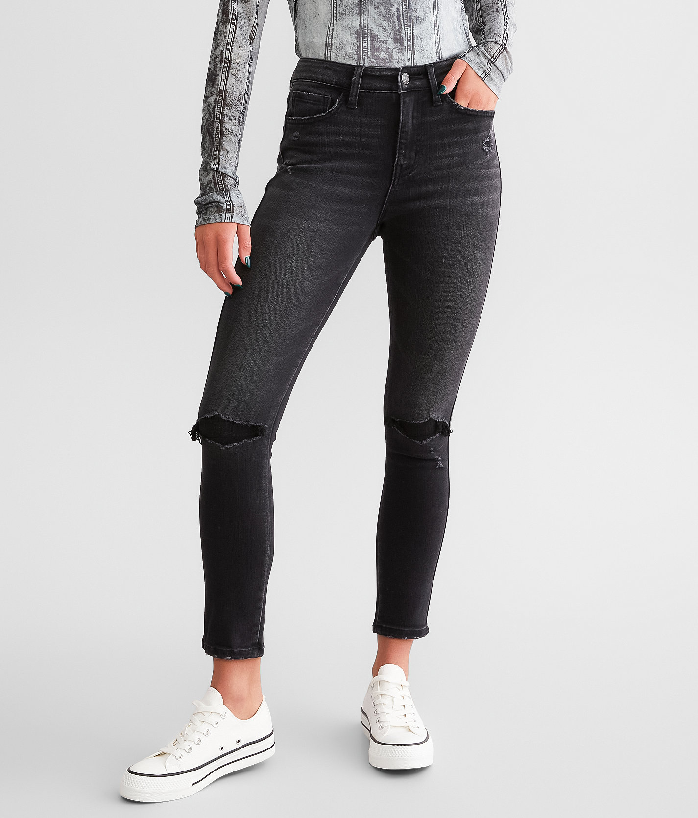 Flying Monkey High Rise Ankle Skinny Stretch Jean - Women's Jeans in Thriving