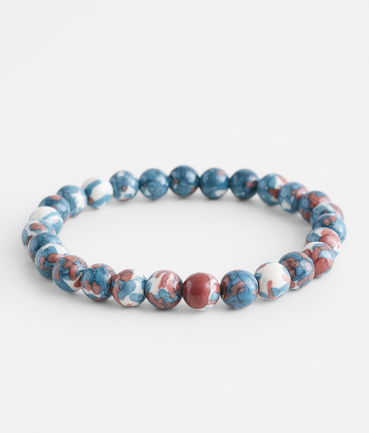 BKE Marble Beaded Bracelet - Men's Jewelry in Blue