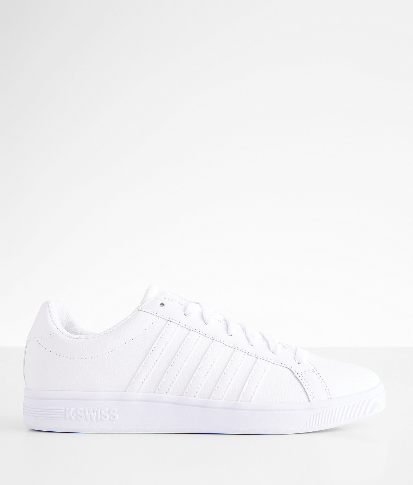K-Swiss Court Tiebreaker Leather Sneaker - Men's Shoes in White White White