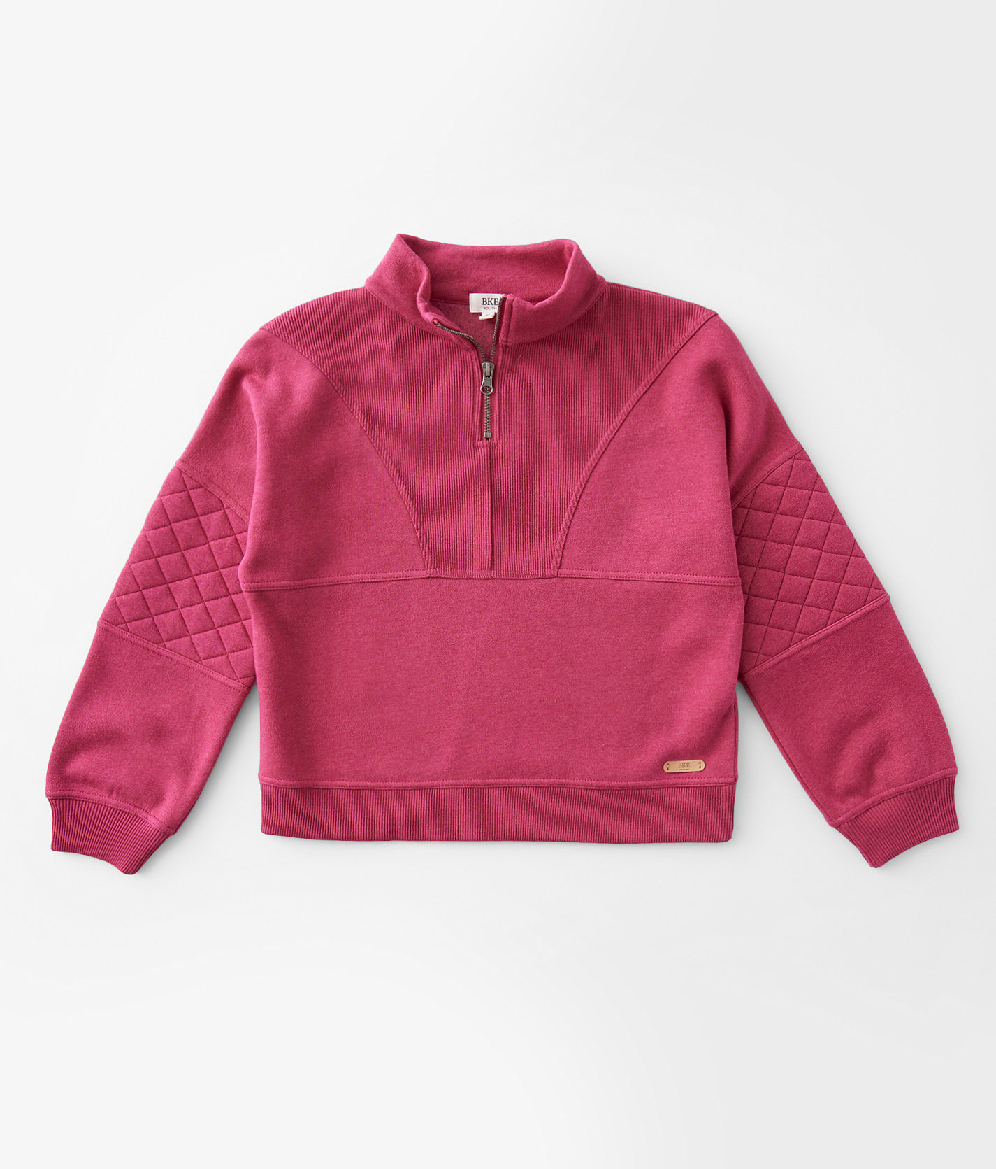 Girls - BKE Quarter Zip Pullover - Girl's Sweatshirts in Red Sangria