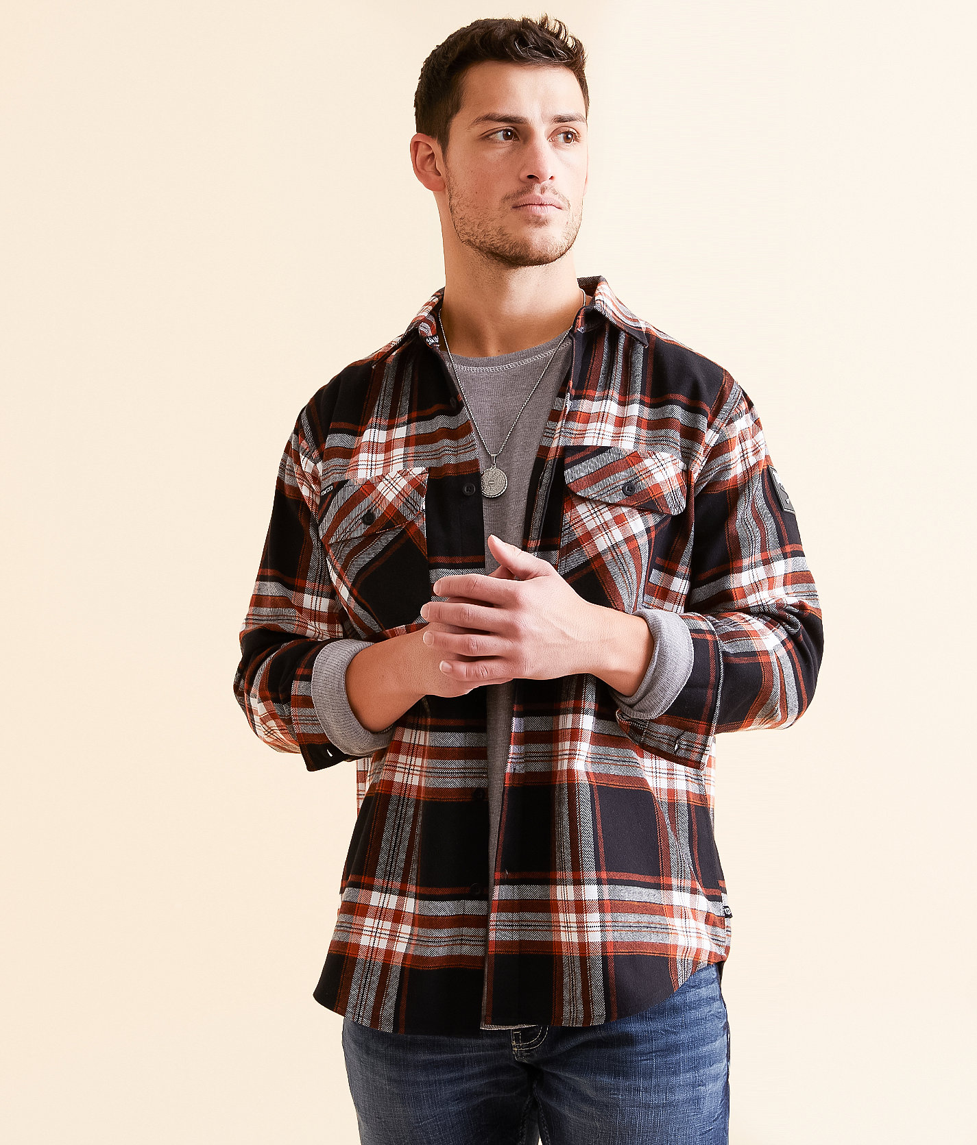 Howitzer Anarchy Flannel Shirt - Men's Shirts in Black Brown