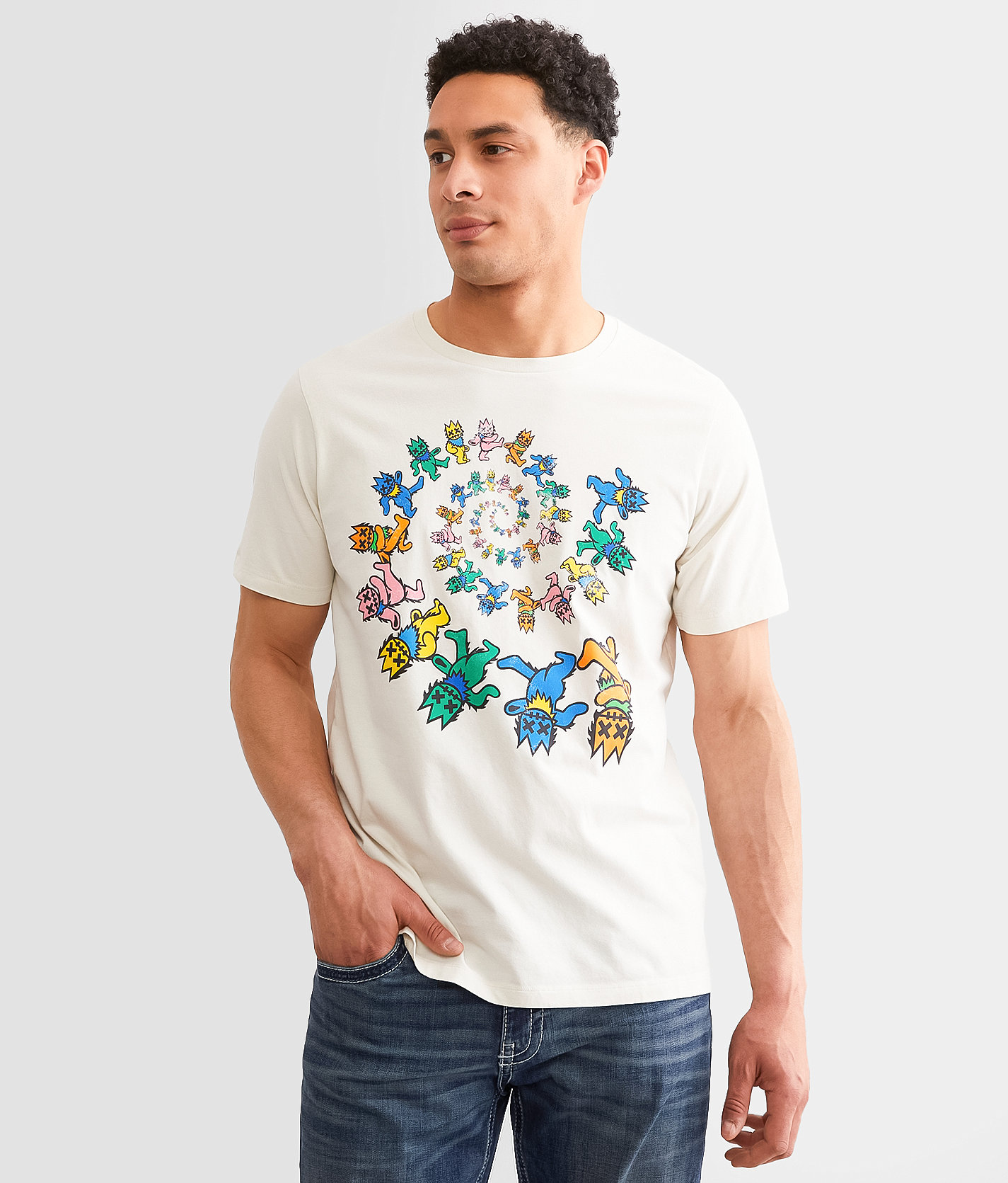 Cult of Individuality Dancing Bears T-Shirt - Men's T-Shirts in Winter White