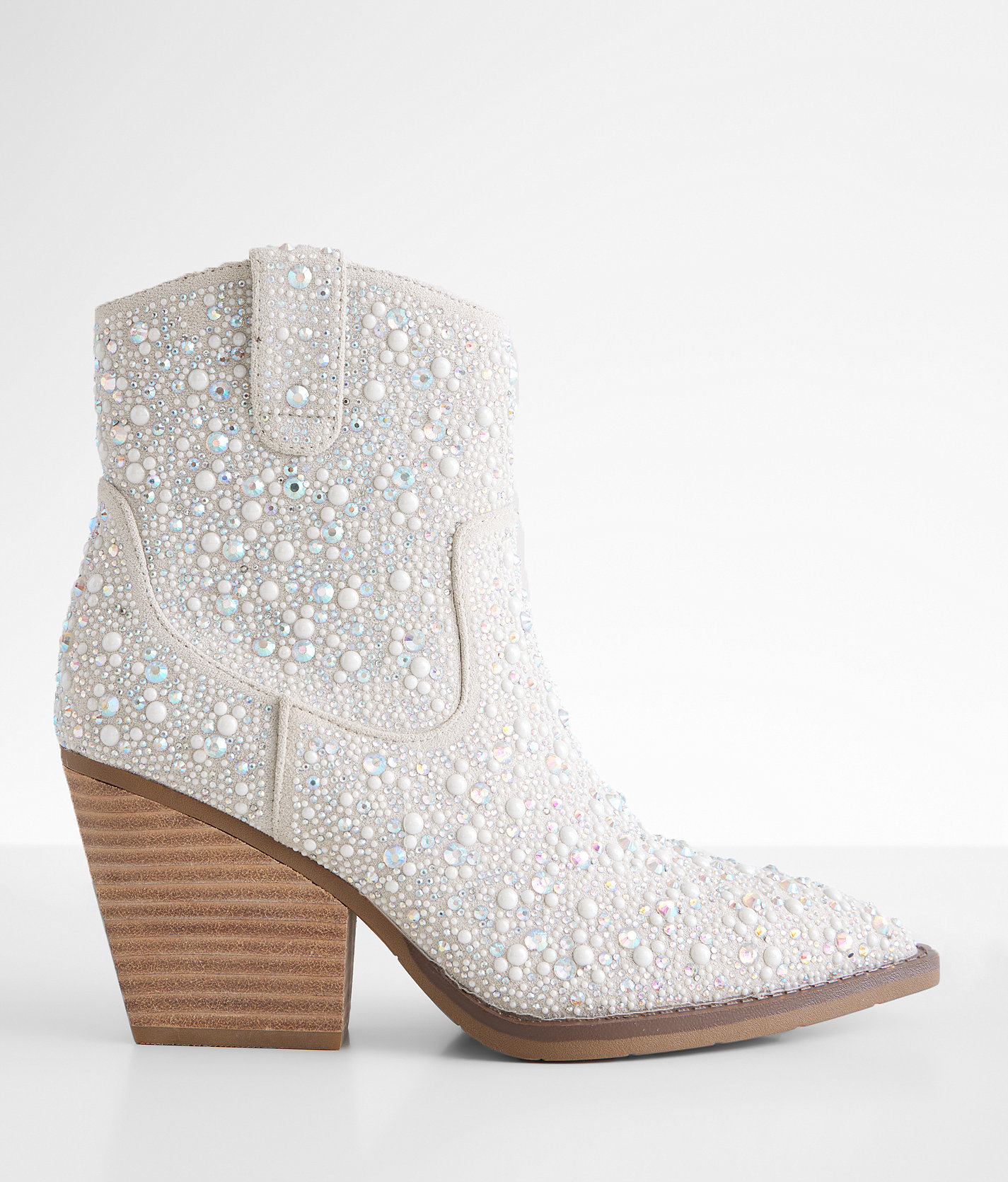 Very G Kady Glitz Western Ankle Boot - Women's Shoes in Silver
