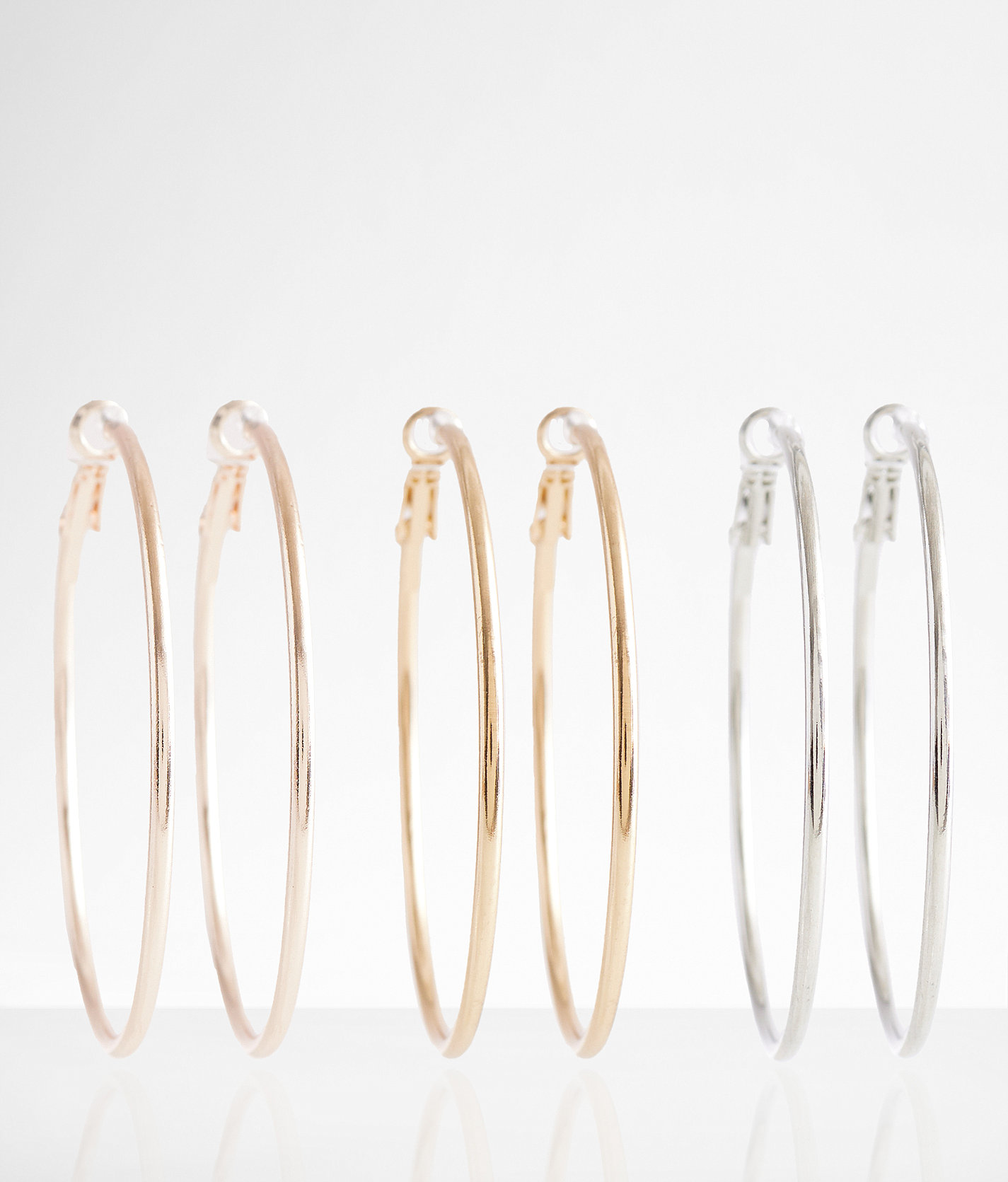 boutique by BKE 3 Pack Hoop Earring Set - Women's Jewelry in Miscellaneous