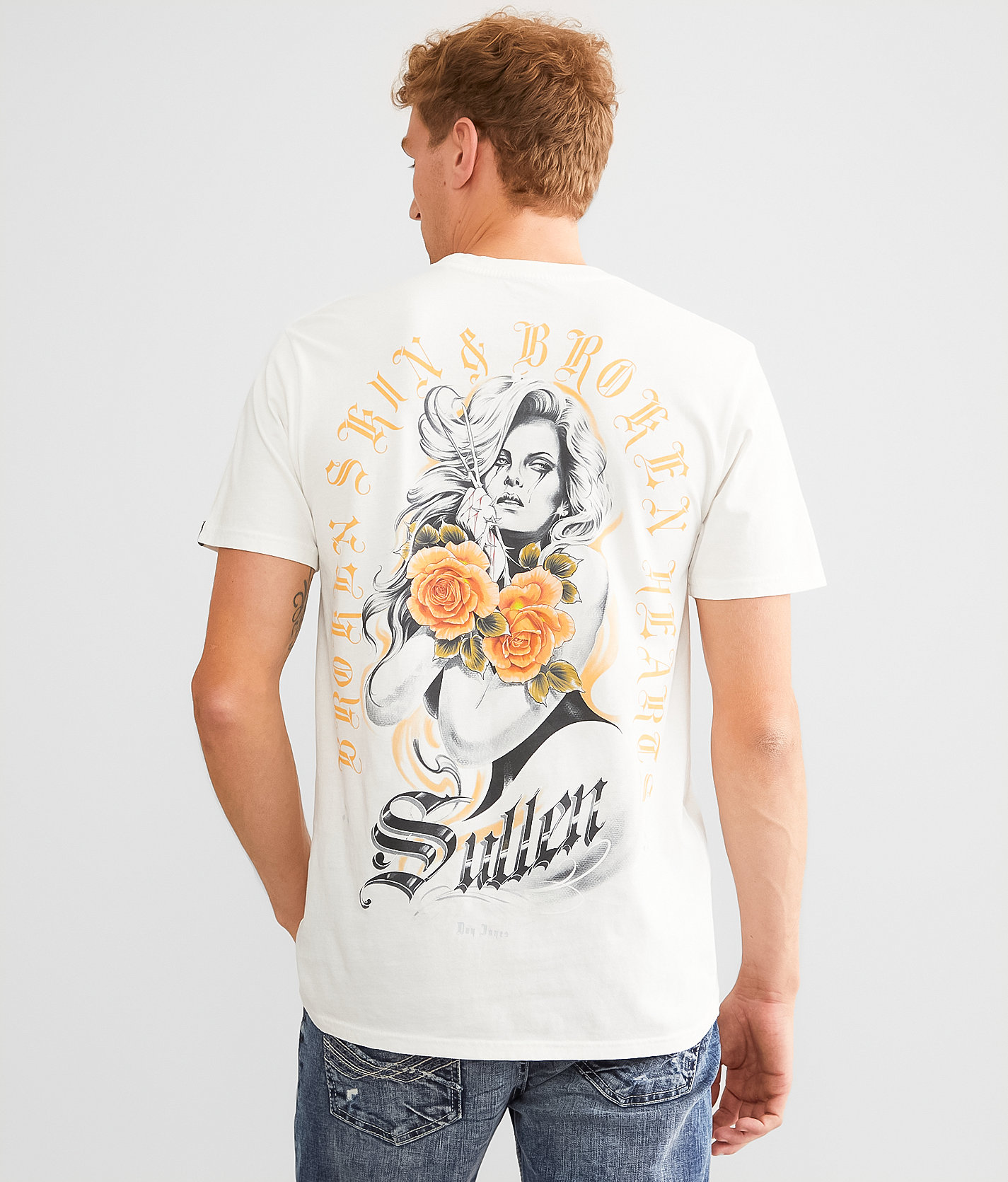 Sullen Heart Broken T-Shirt - Men's T-Shirts in Antique White