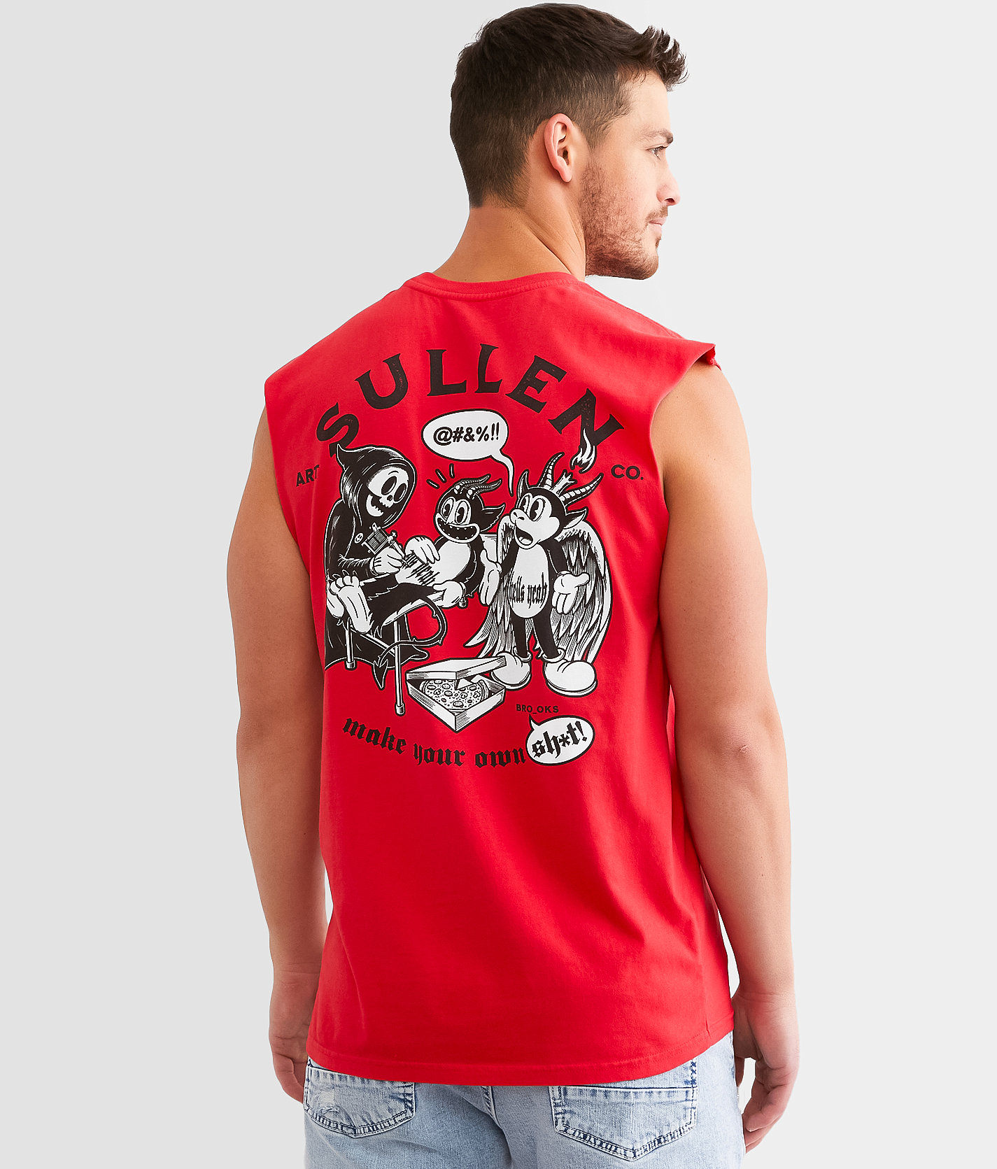 Sullen Copy Cat Tank Top - Men's Tank Tops in Equestrian Red
