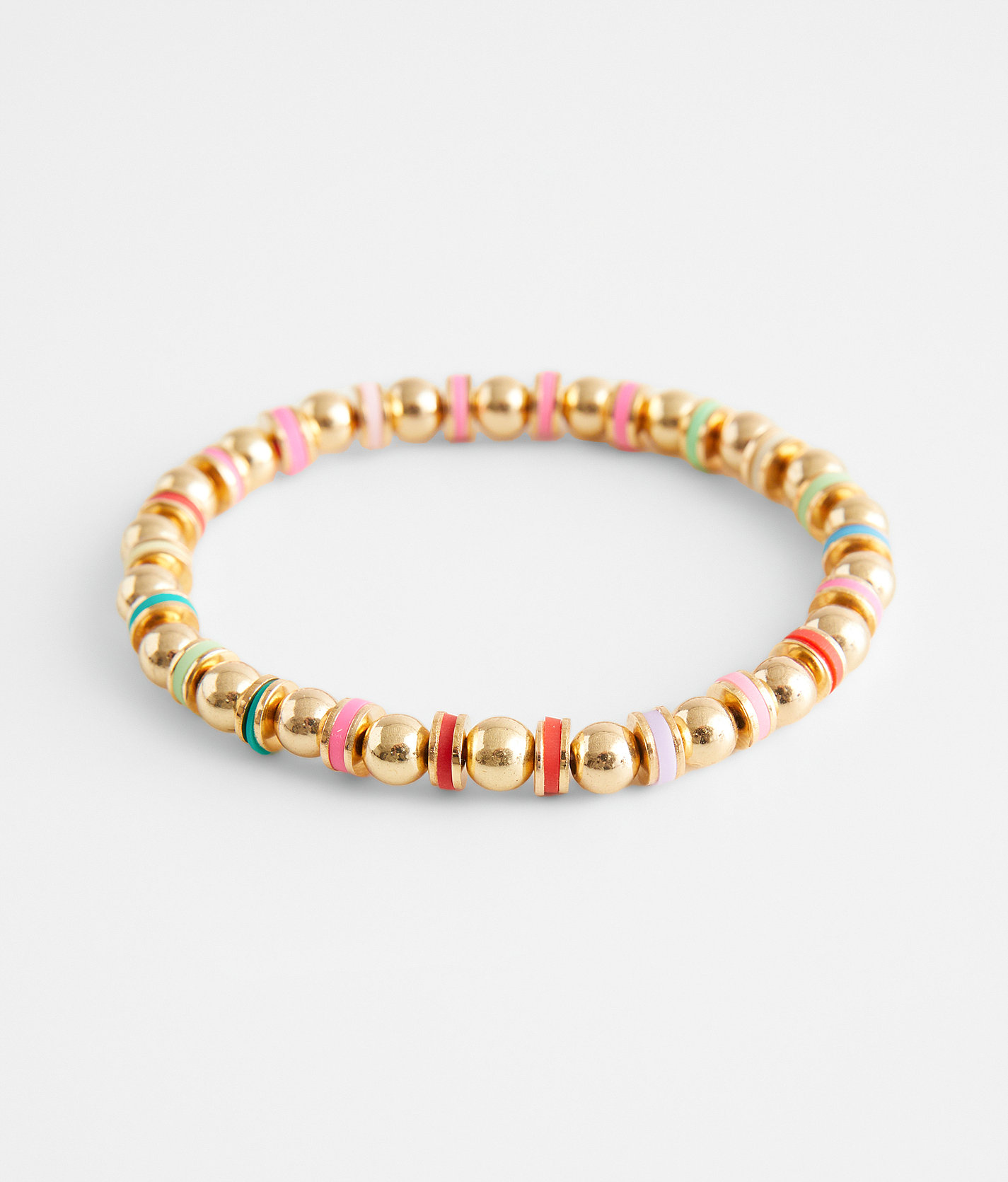 BKE Multi Color Beaded Bracelet - Women's Jewelry in Gold Multi