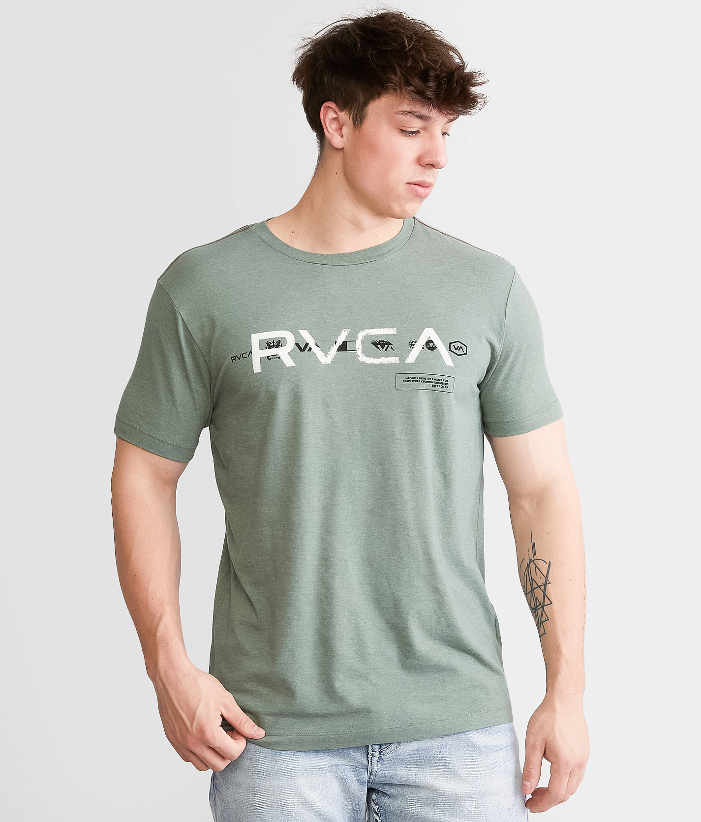 RVCA Big All Brand T-Shirt - Men's T-Shirts in Jade