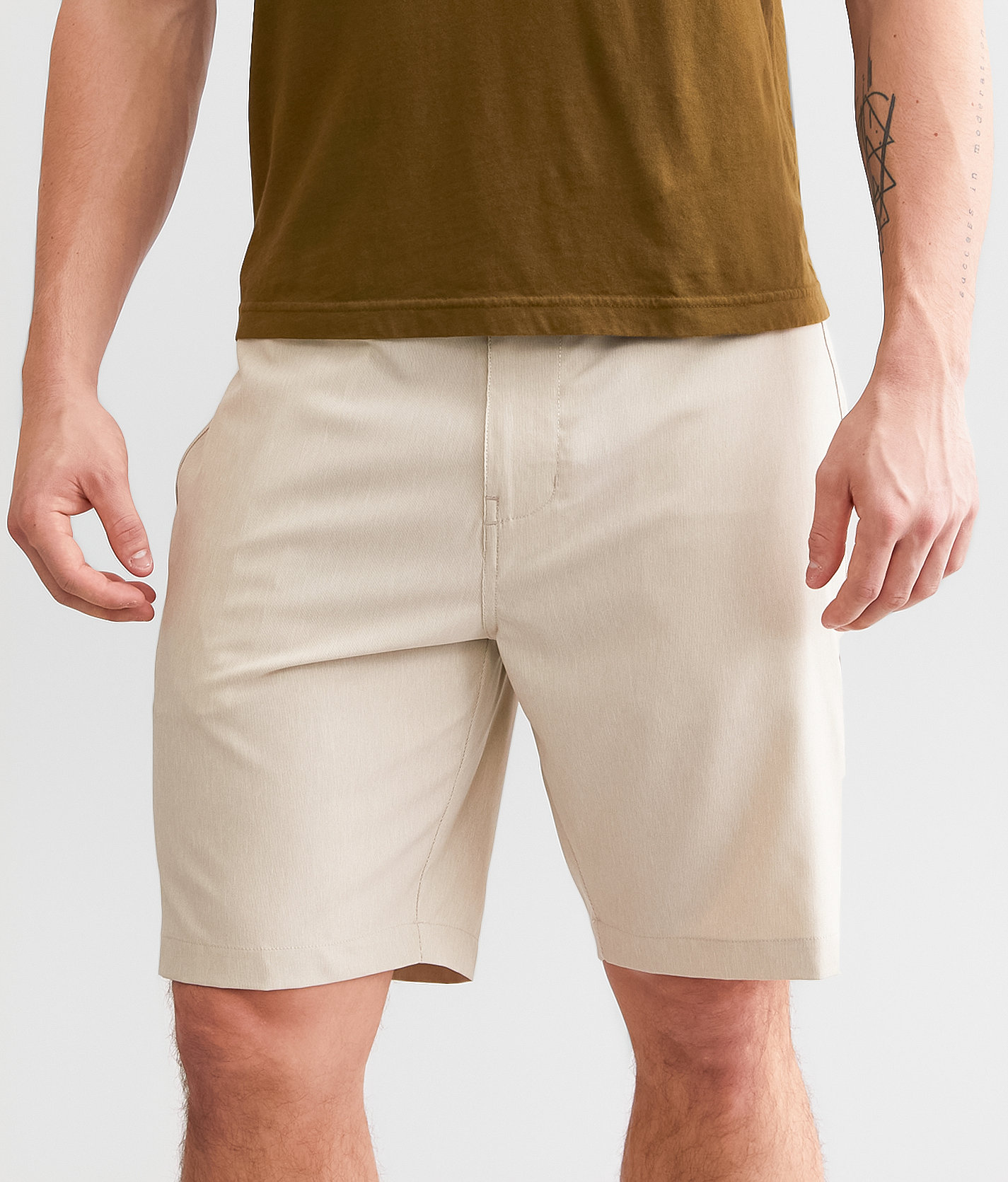 BKE Gerhardt Hybrid Stretch Walkshort - Men's Shorts in Ermine