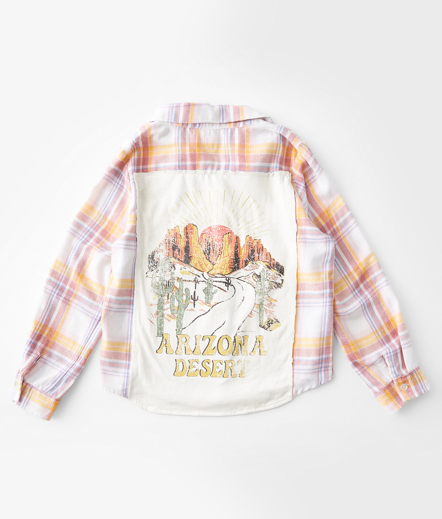 Girls - Modish Rebel Washed Plaid Shirt - Girl's Shirts & Blouses in Pink