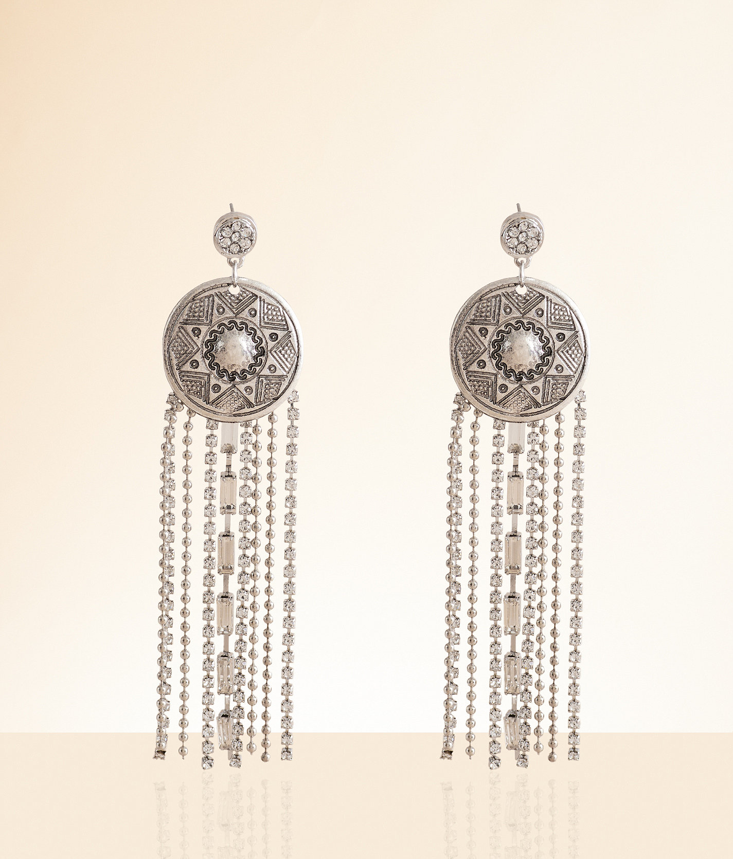 boutique by BKE Western Fringe Earring - Women's Jewelry in Silver