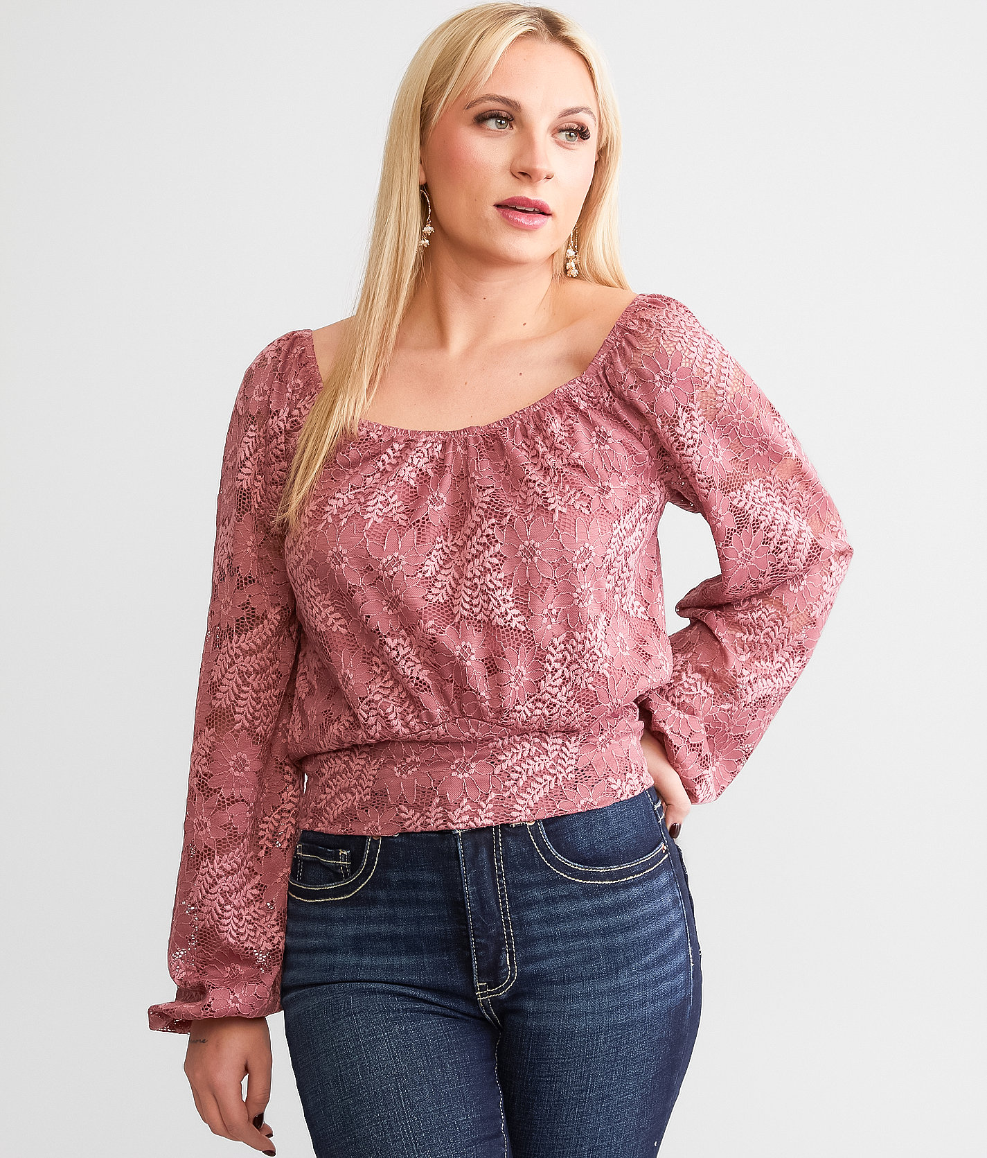 Daytrip Floral Lace Top - Women's Shirts & Blouses in Deco Rose