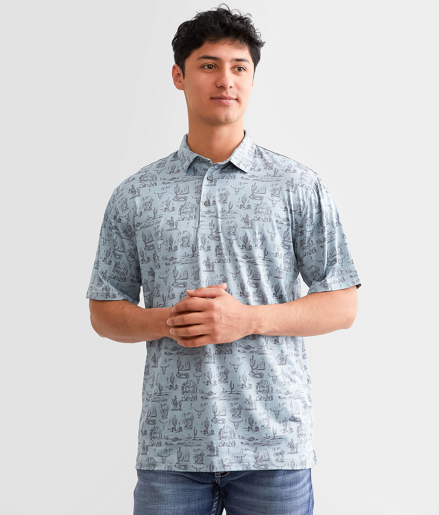 Ariat Charger 2.0 Polo - Men's Polos in Blue Glow