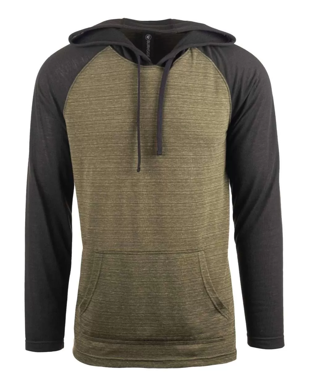 Burnside 8127 Yarn-Dyed Hooded Raglan T-Shirt