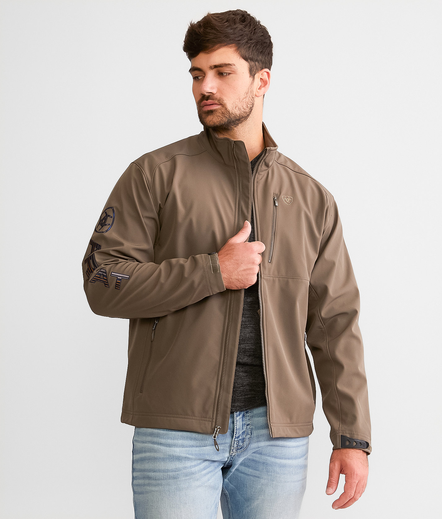 Ariat Logo 2.0 Softshell Jacket - Men's Coats & Jackets in Banyan Bark