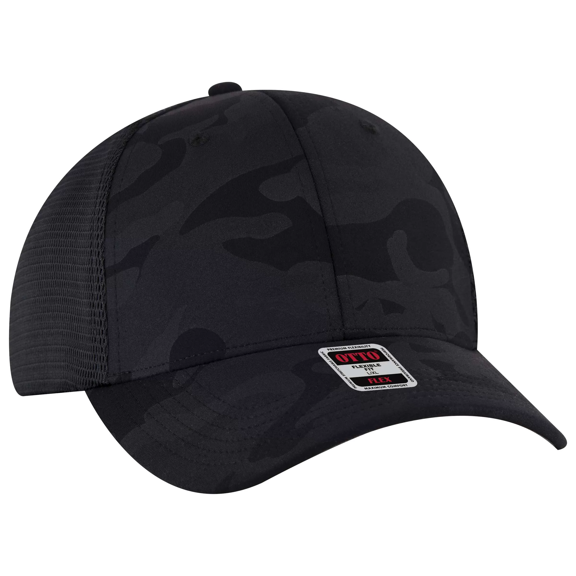 OTTO CAP 135-2 "OTTO FLEX" 6 Panel Low Profile Mesh Back Trucker Hat