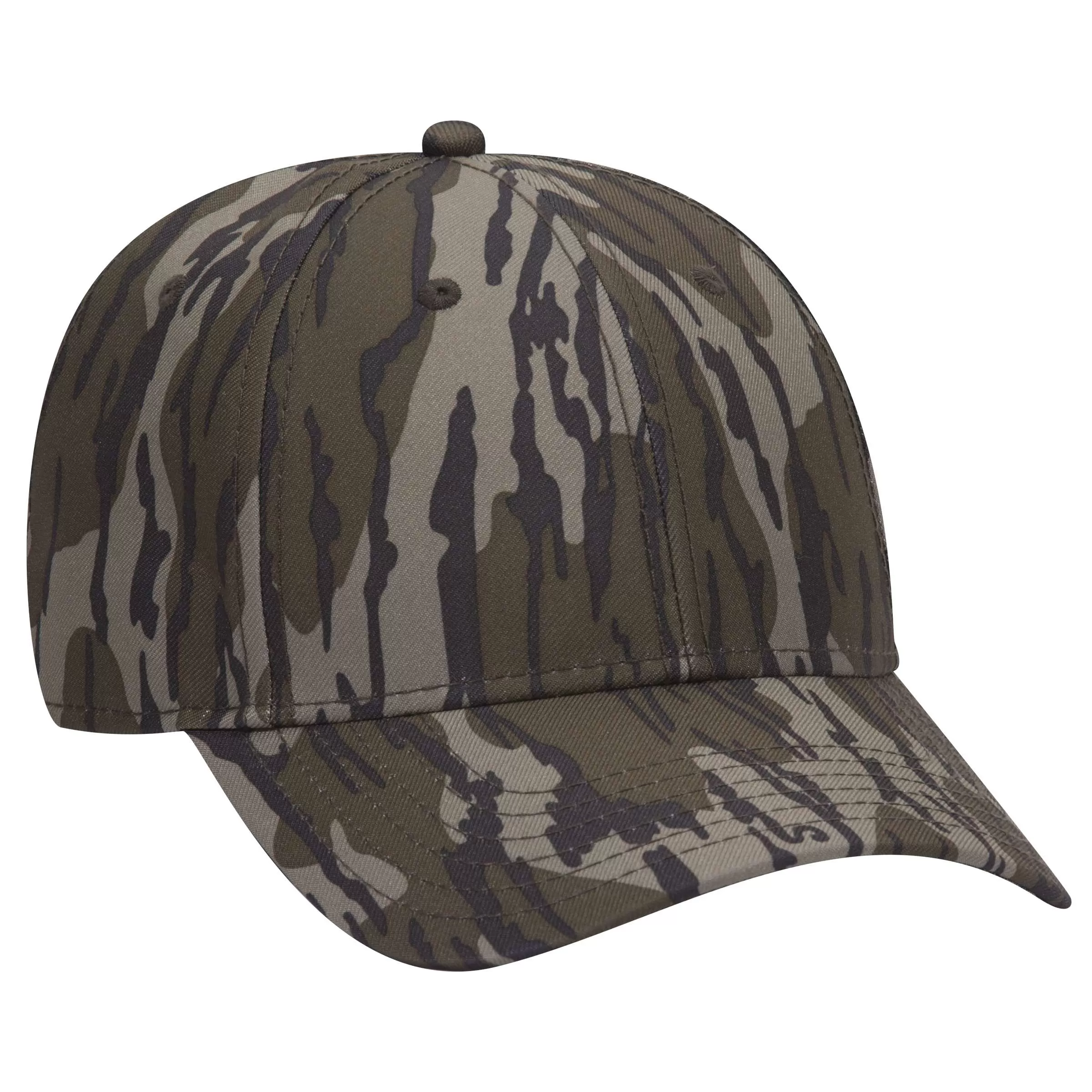 OTTO CAP 171-1295 Mossy Oak Camouflage Superior Polyester Twill 6 Panel Low Profile Baseball Cap for