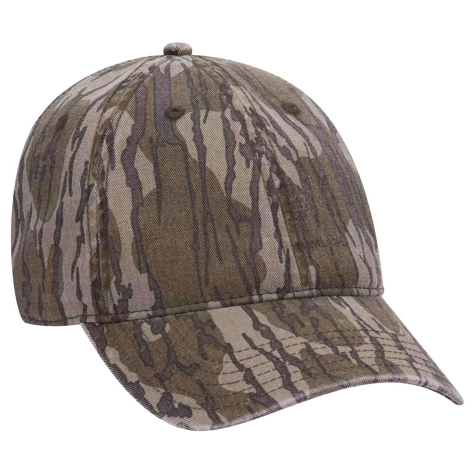 OTTO CAP 171-1296 Mossy Oak Camouflage Garment Washed Superior Cotton Twill 6 Panel Low Profile Base