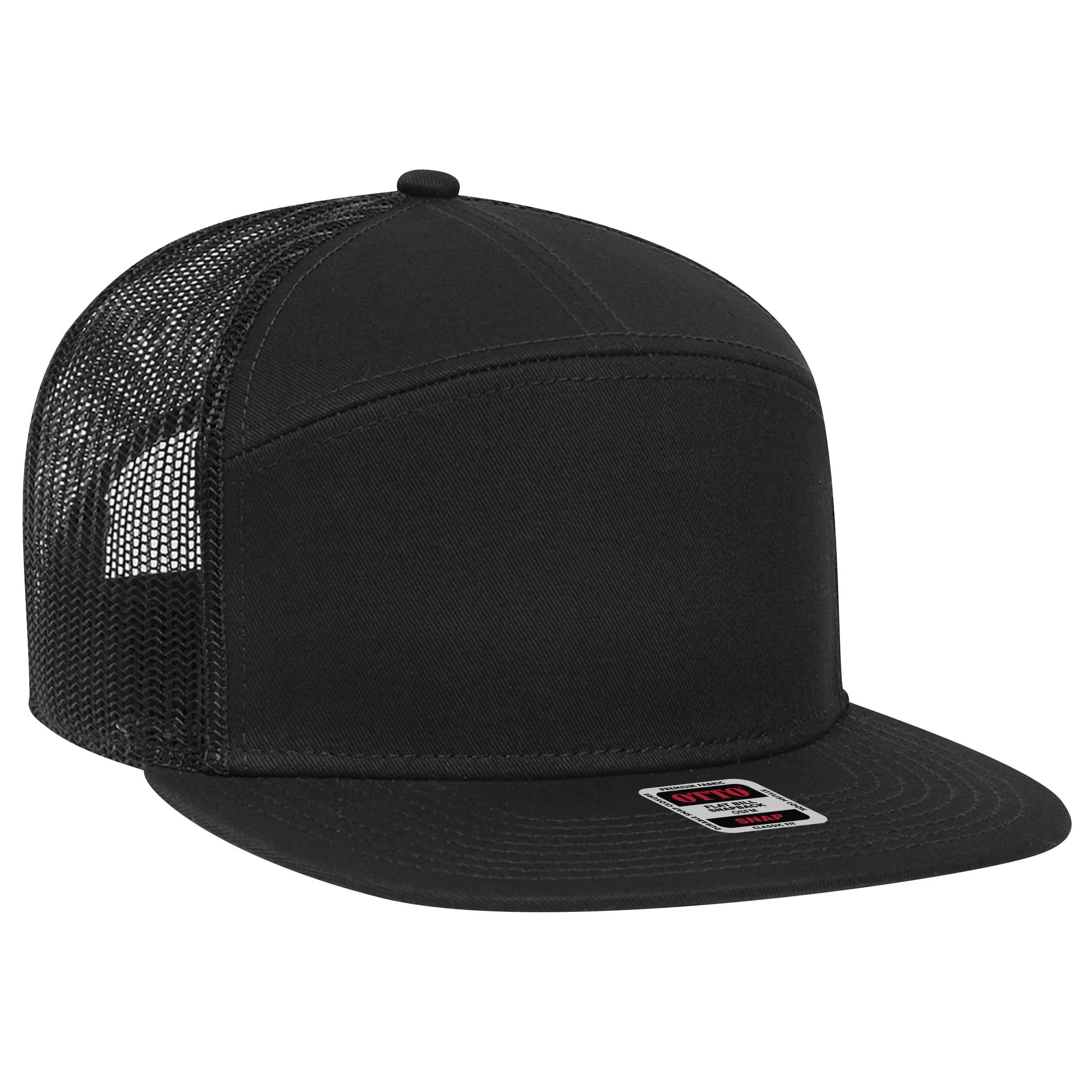 OTTO CAP 172-1298 7 Panel Mesh Back Trucker Snapback Hat for Adult