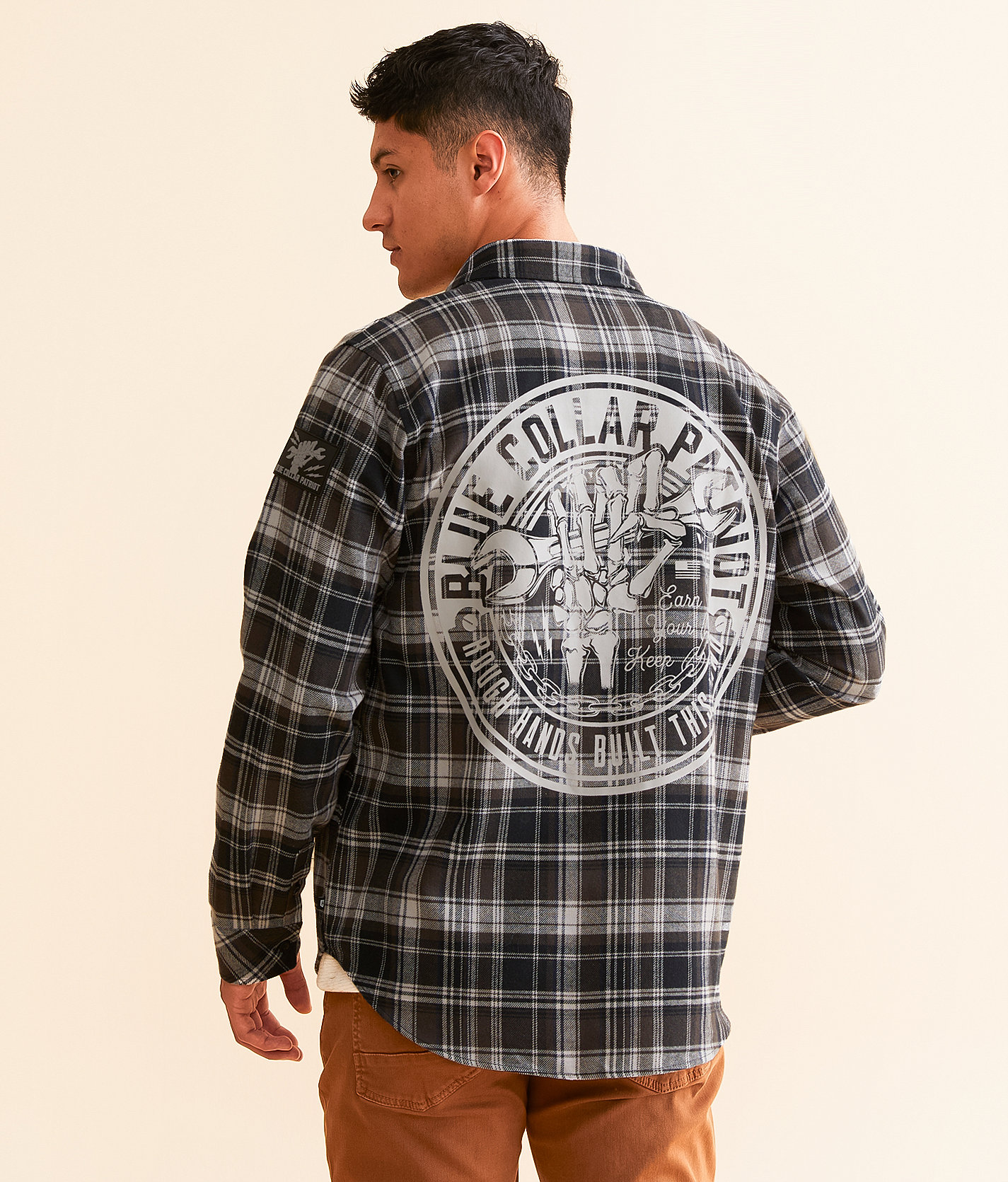 Howitzer Rough Hands Flannel Shirt - Men's Shirts in Black Grey