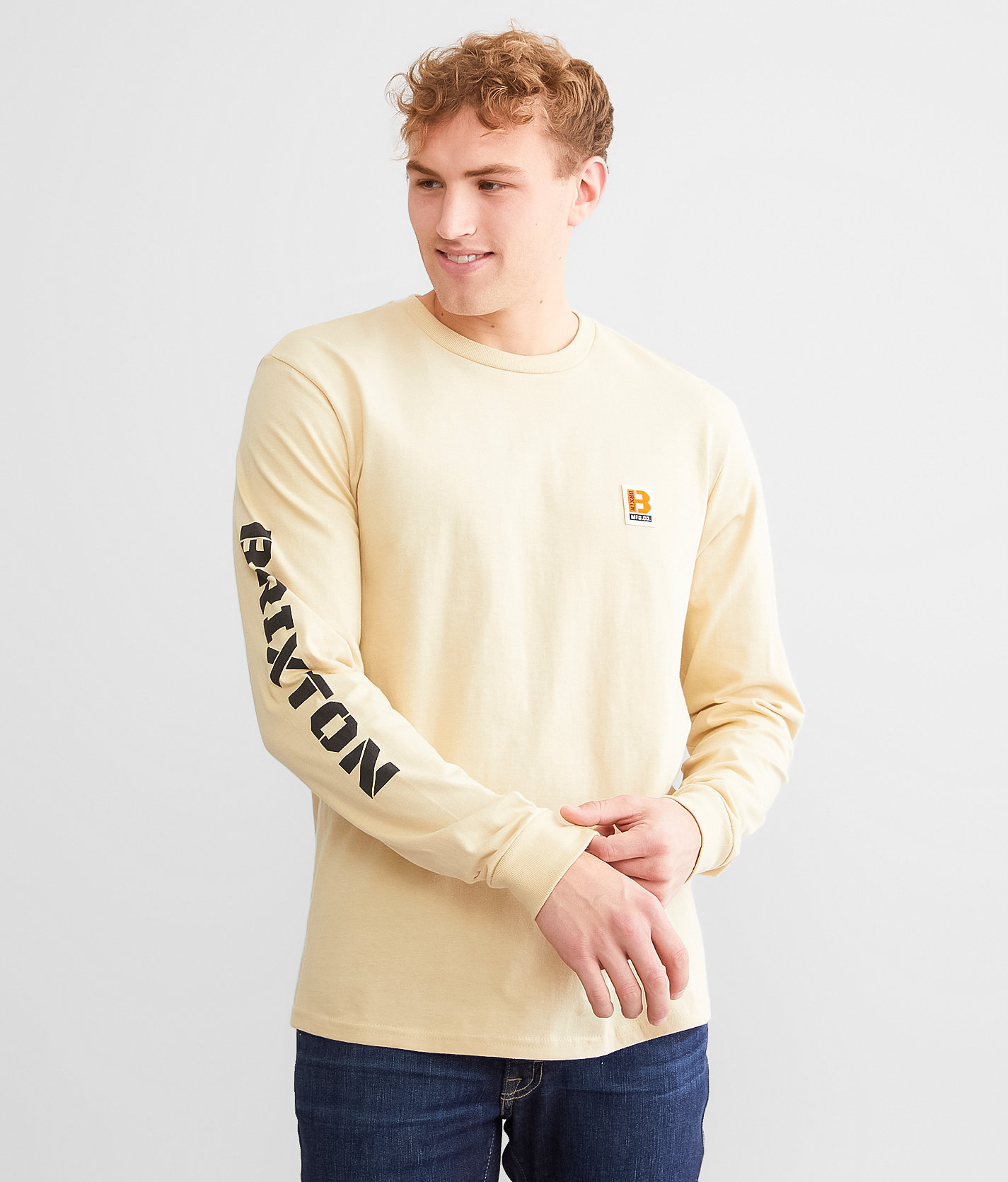 Brixton Builders T-Shirt - Men's T-Shirts in Cream