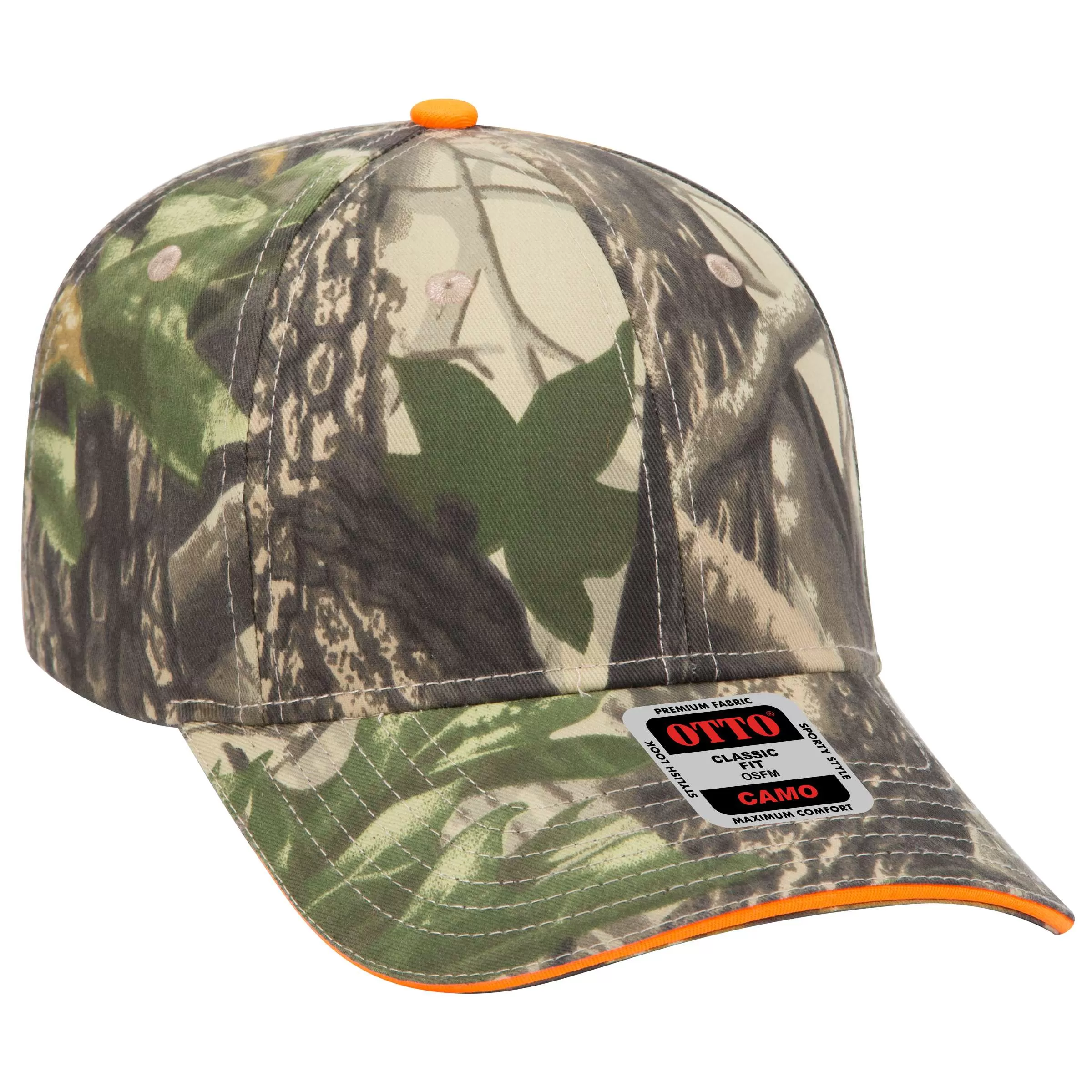 OTTO CAP 71-602 Camouflage 6 Panel Low Profile Baseball Cap for Adult