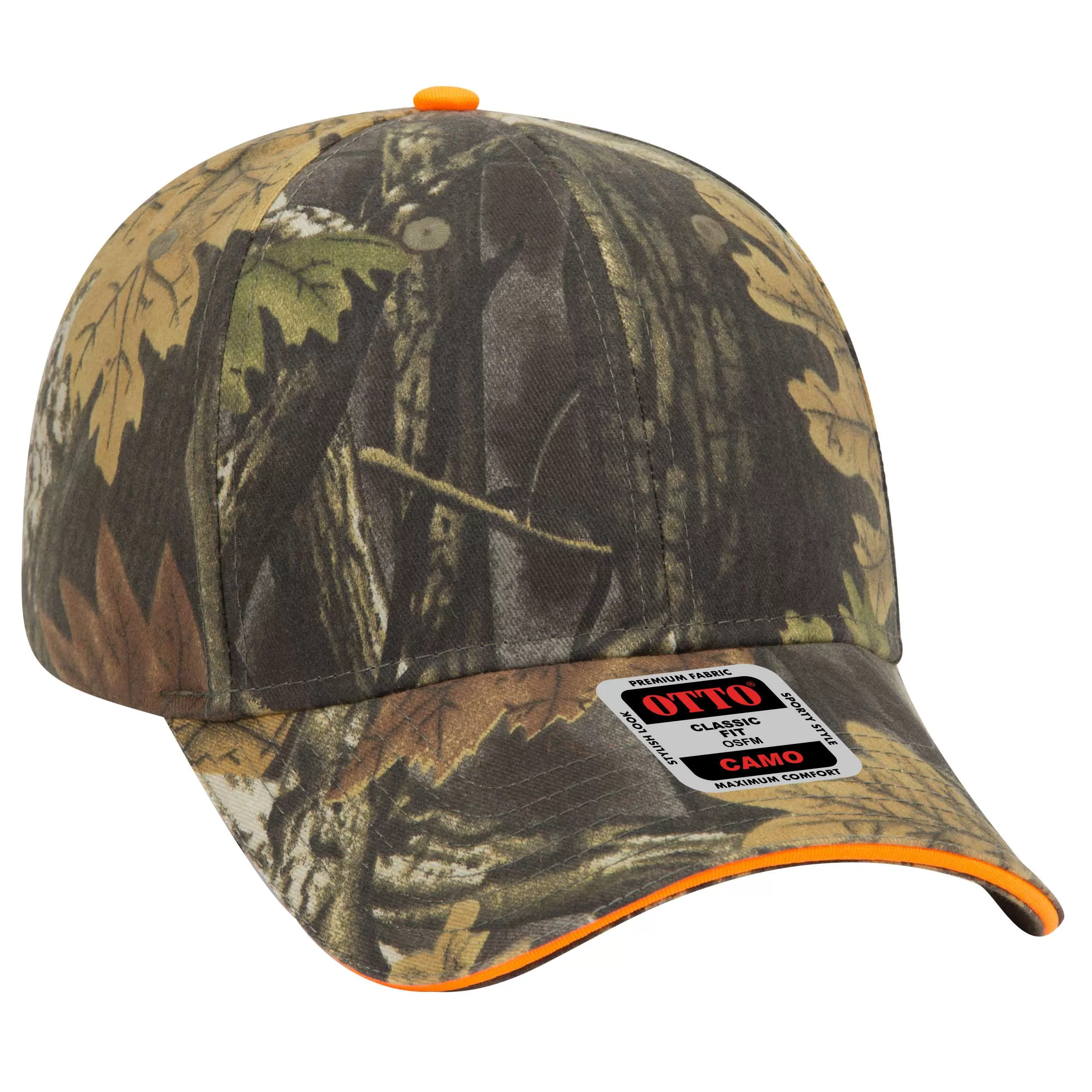 OTTO CAP 71-841 Camouflage 6 Panel Low Profile Baseball Cap for Adult