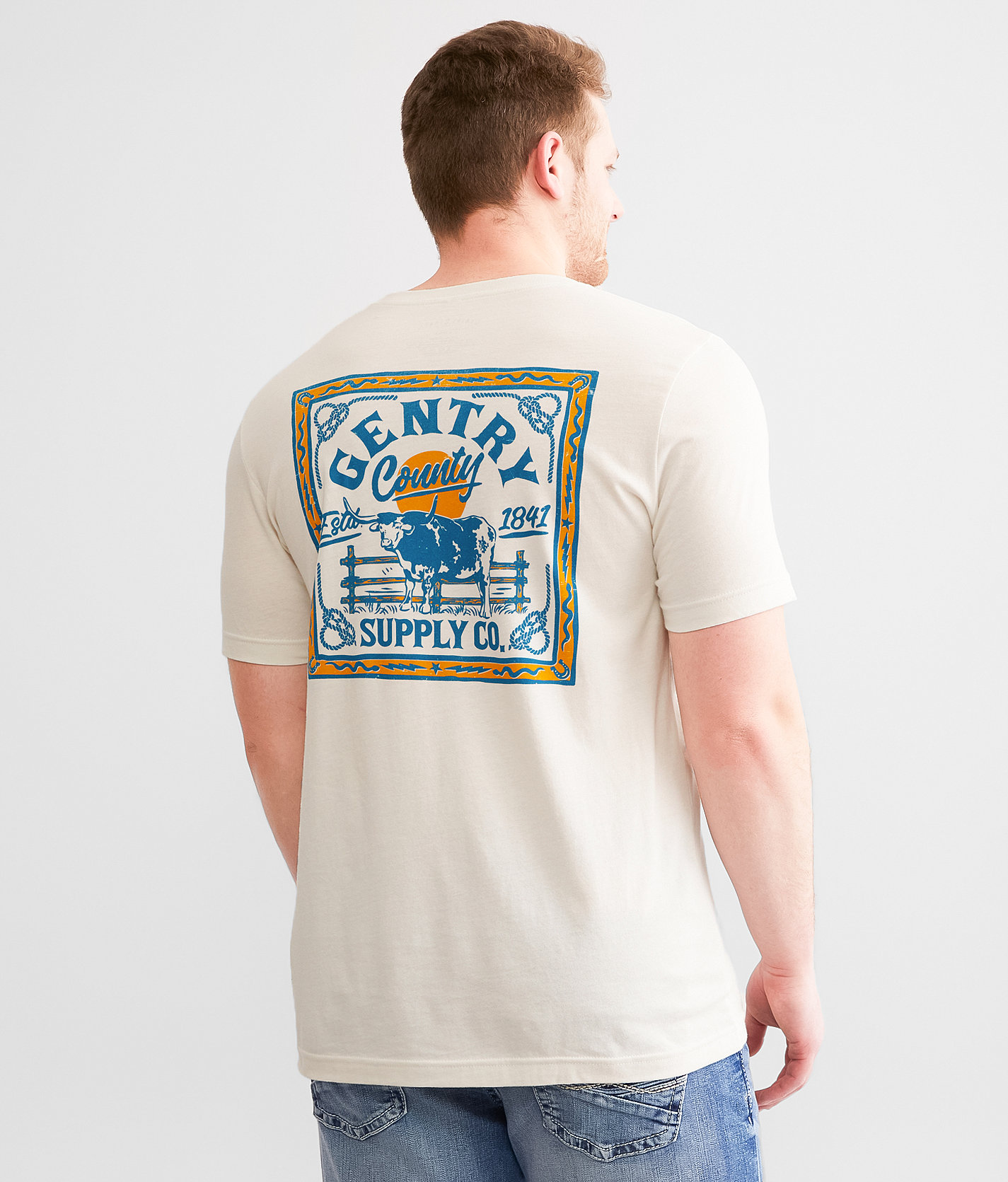 Gentry County Western Bandana T-Shirt - Men's T-Shirts in Vintage White