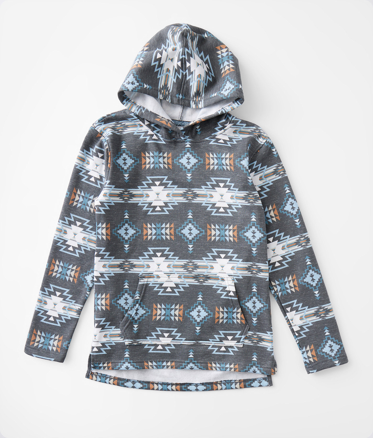 Boys - Departwest Southwestern Hooded Sweatshirt - Boy's Sweatshirts in Black Teal